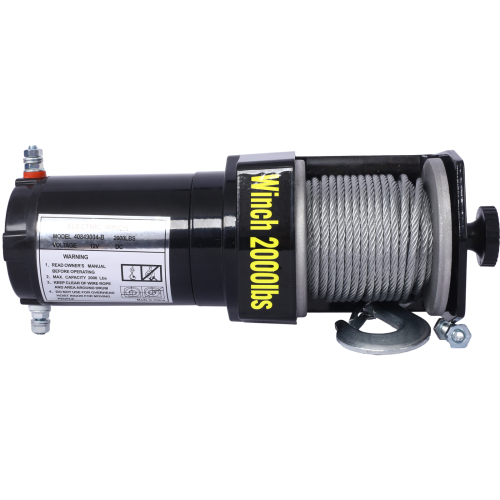 2000lb 12V ATV/UTV Electric Winch, Off-Road Waterproof Steel Cable Winch for ATV UTV Towing Trailer Winch、、eastwooduniform