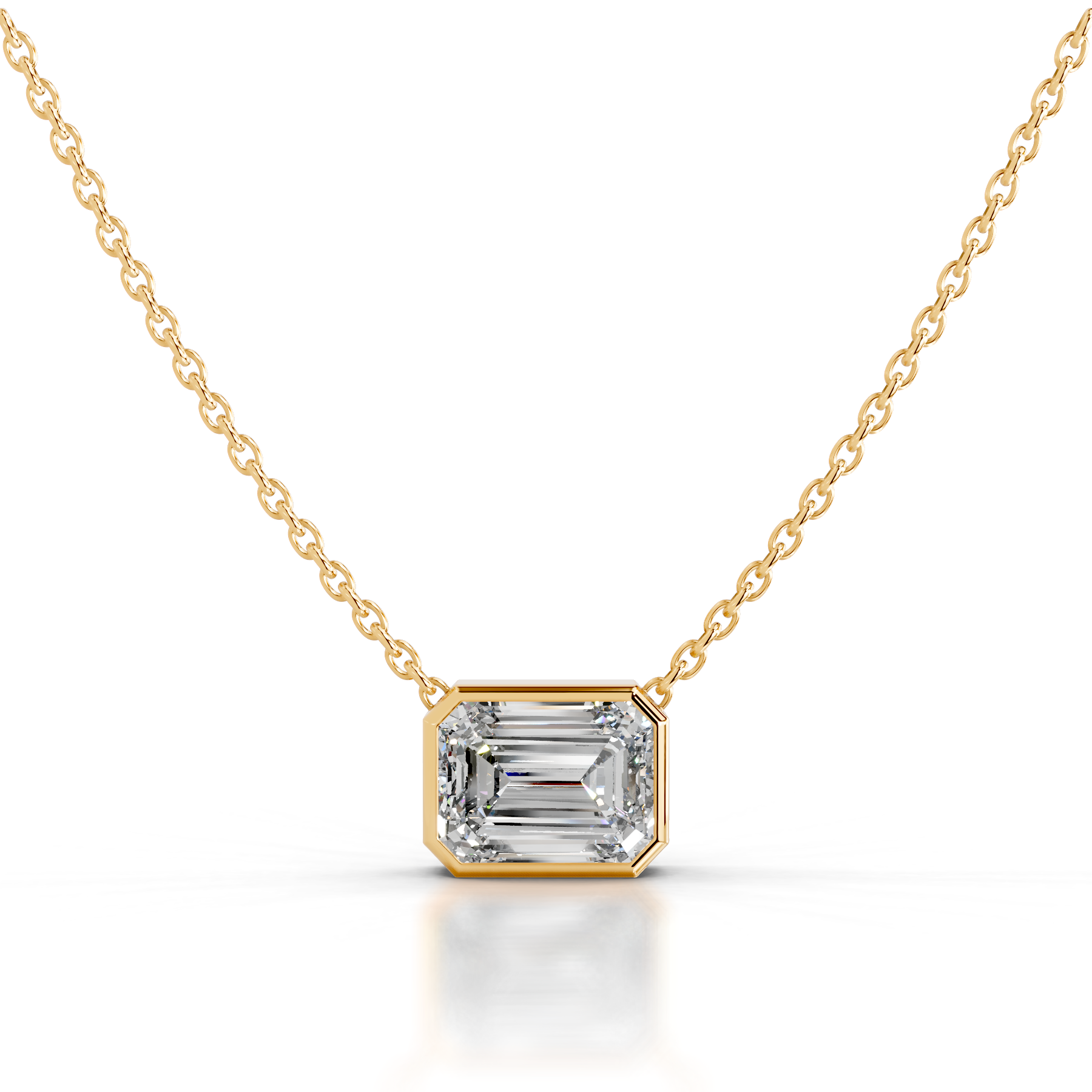 Etta Lab Grown Diamond Pendant (2 Carat) -18K Yellow Gold、mySite、hinf8tx79