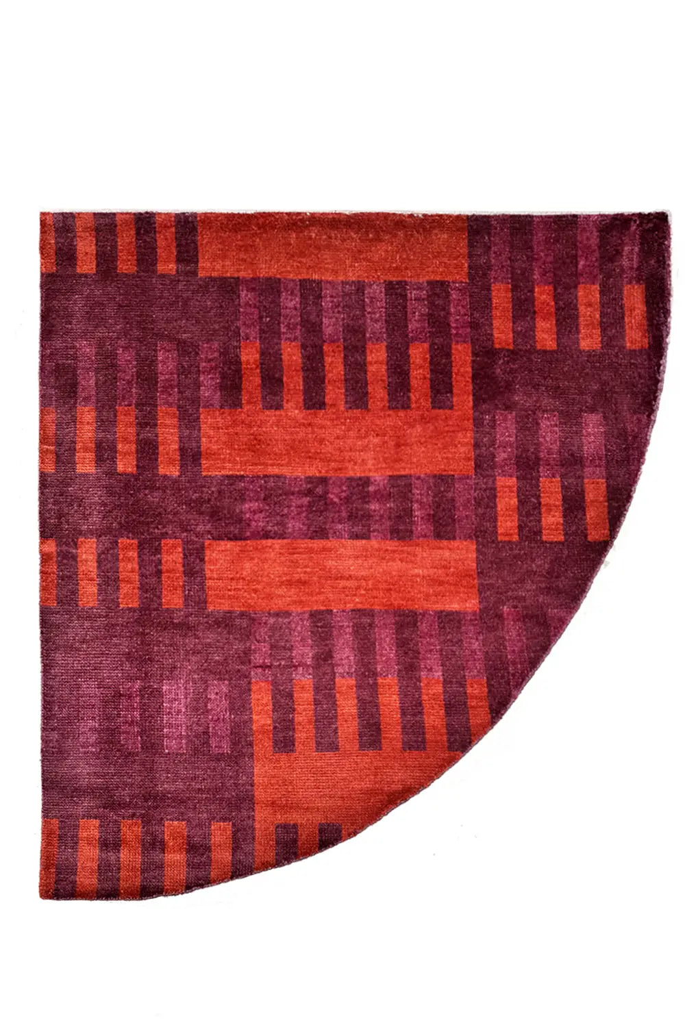 Red Brick Oushak Hand Knotted Corner Wool Rug、mySite、gigharbornorthrealestate