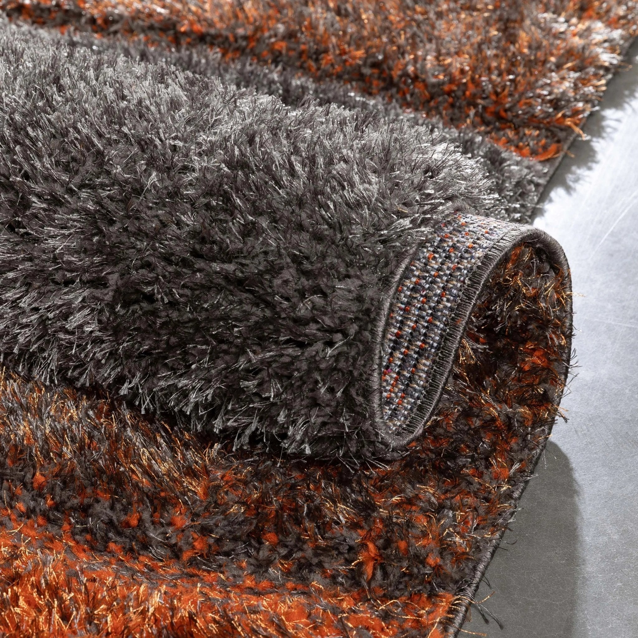 Luz Modern Geometric Grey Orange 3D Textured Thick & Soft Shag Rug、mySite、gigharbornorthrealestate