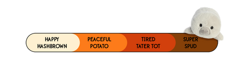 A Spudsters manatee by Aurora that is placed at super spud on the spud-o-meter
