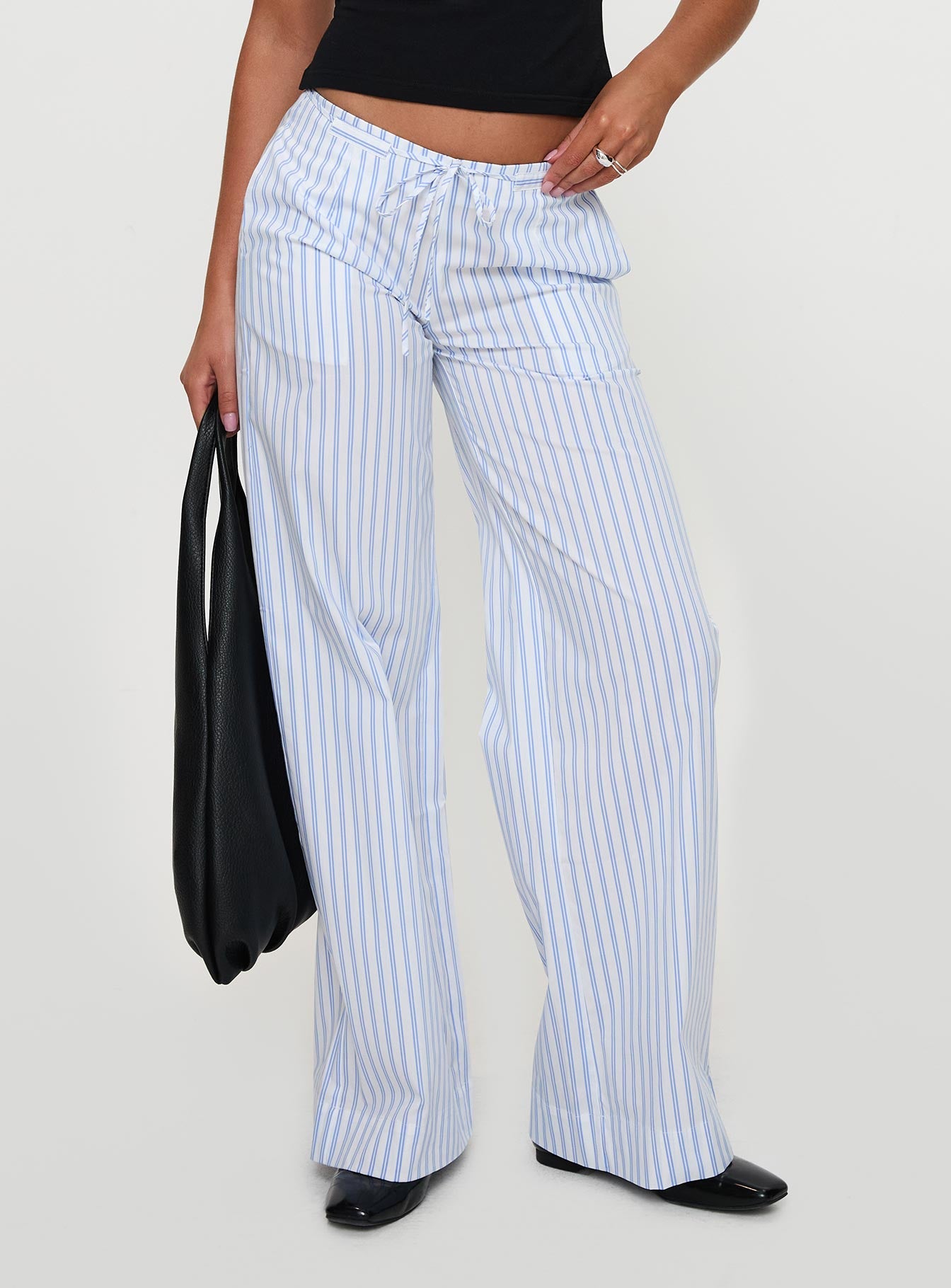 Collied Low Rise Pants Blue / White Stripe、mySite、solidvoid