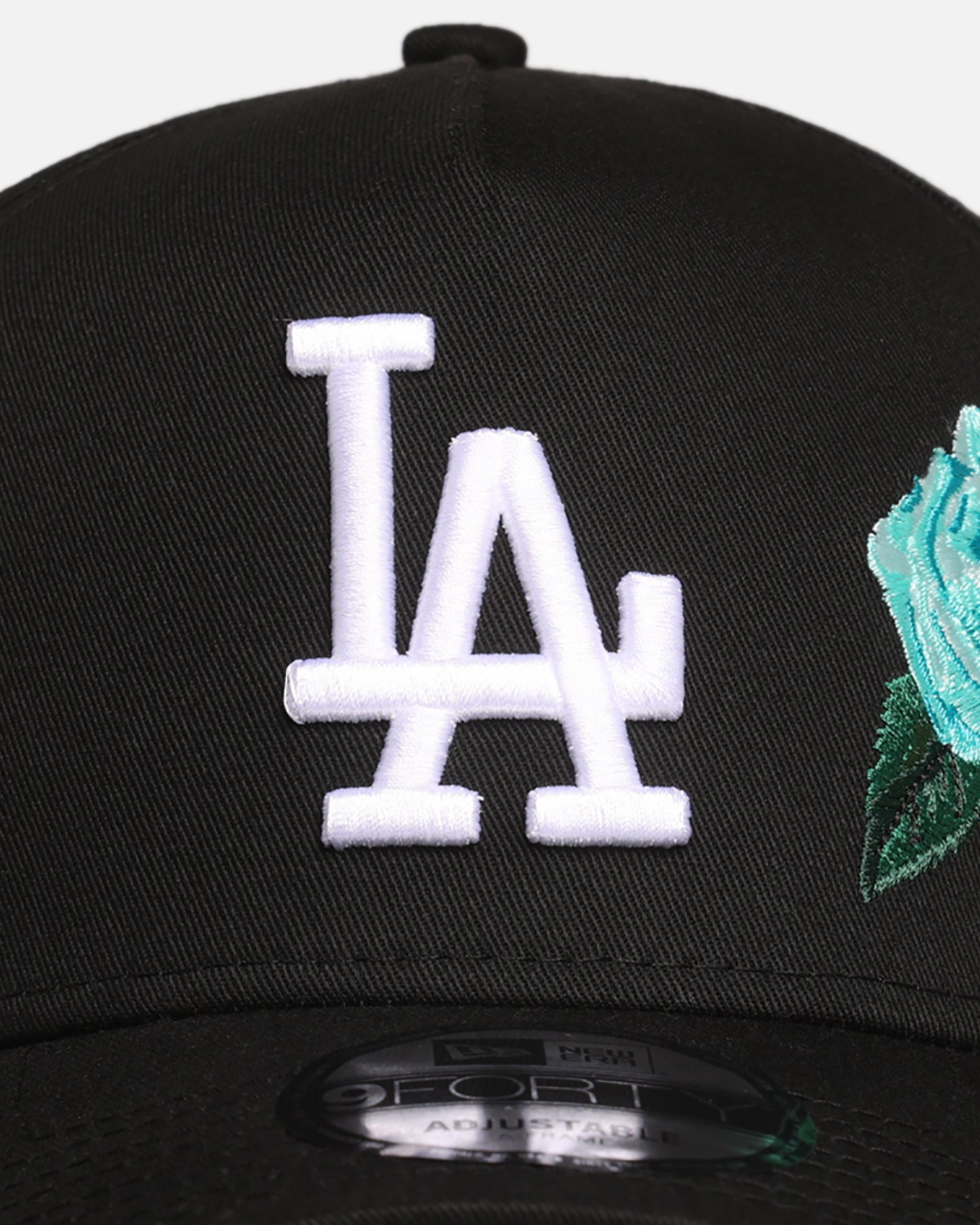 New Era Los Angeles Dodgers 'Aqua Rose Embroidery' 9FORTY A-Frame Snapback Black/Aqua、mySite、zt4zffjzw