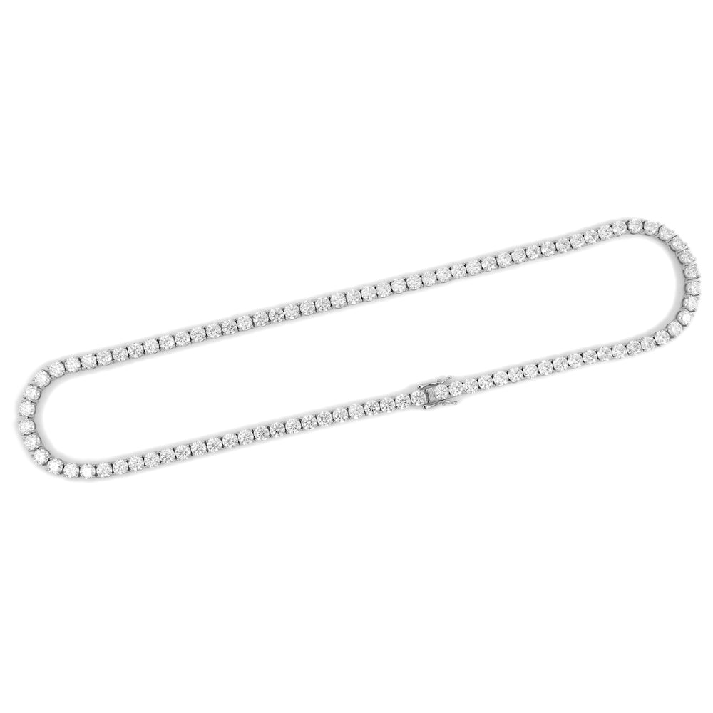 5MM Diamond Tennis Chain 14K Solid White Gold、mySite、hinf8tx79