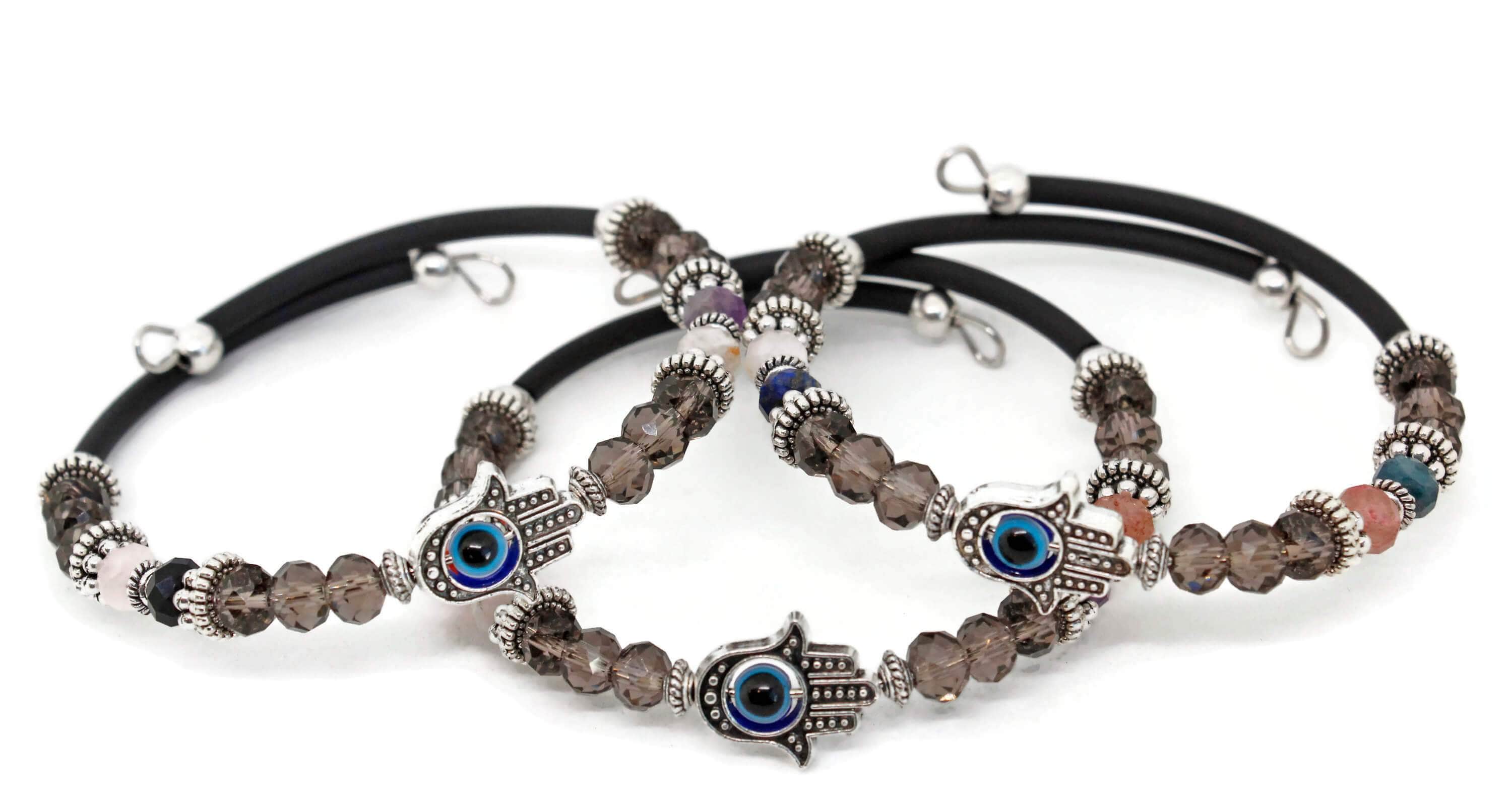 Beaded Hamsa Memory Wire Bracelet、mySite、topwebapps