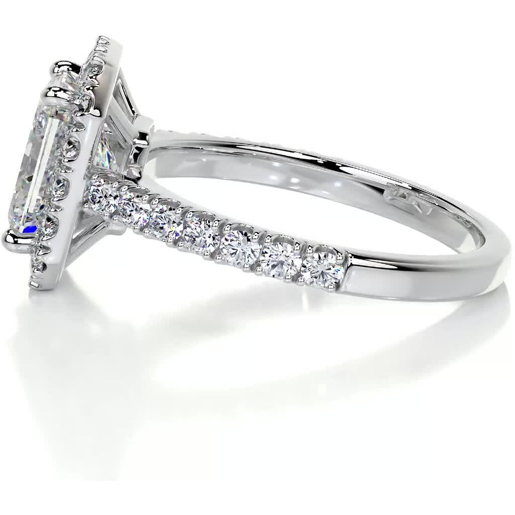 Andrea Moissanite & Diamond Ring -14K White Gold (RTS)、mySite、hinf8tx79