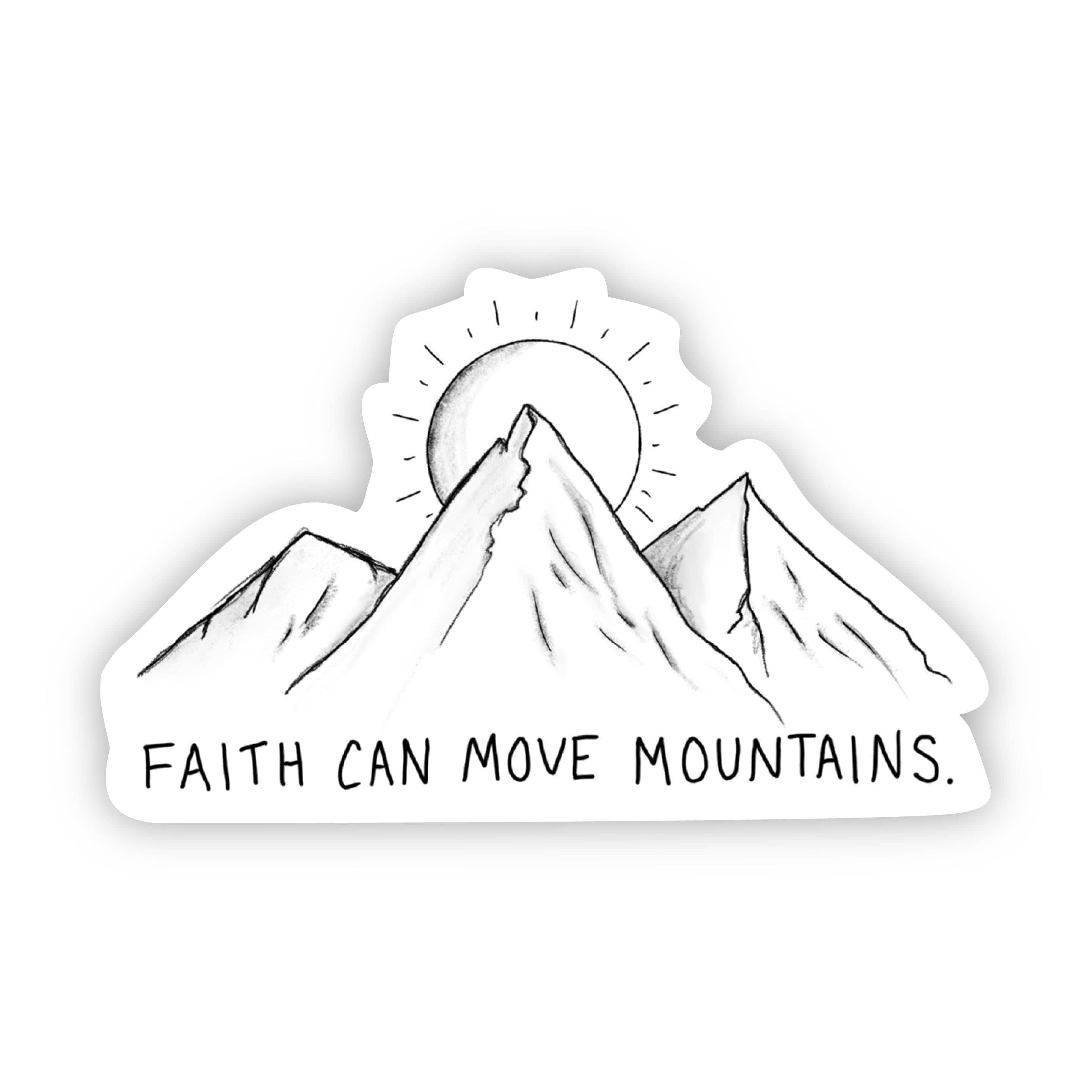  Faith Can Move Mountains Sun Sticker、mySite、elrpsem3k