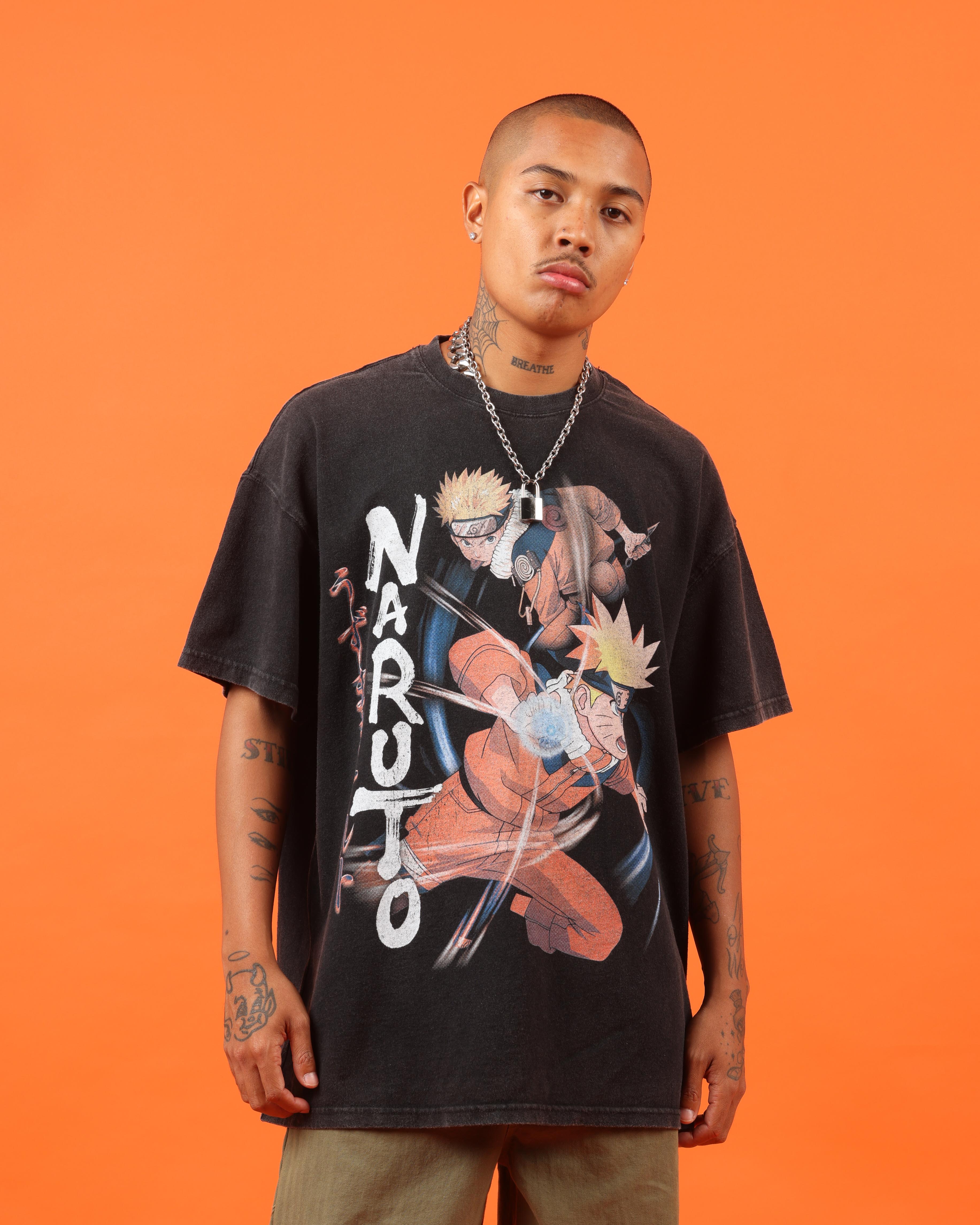 Goat Crew X Naruto Naruto Premium Vintage T-Shirt Vintage Black、mySite、zt4zffjzw