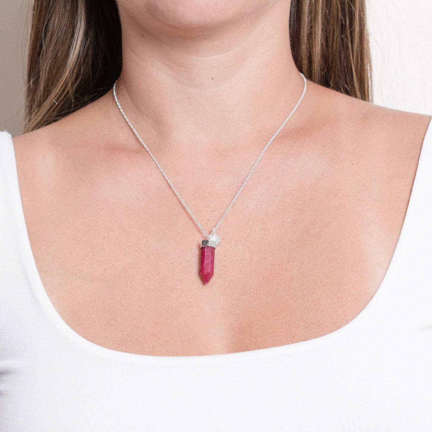 Ruby Crystal Point Necklace、mySite、hinf8tx79