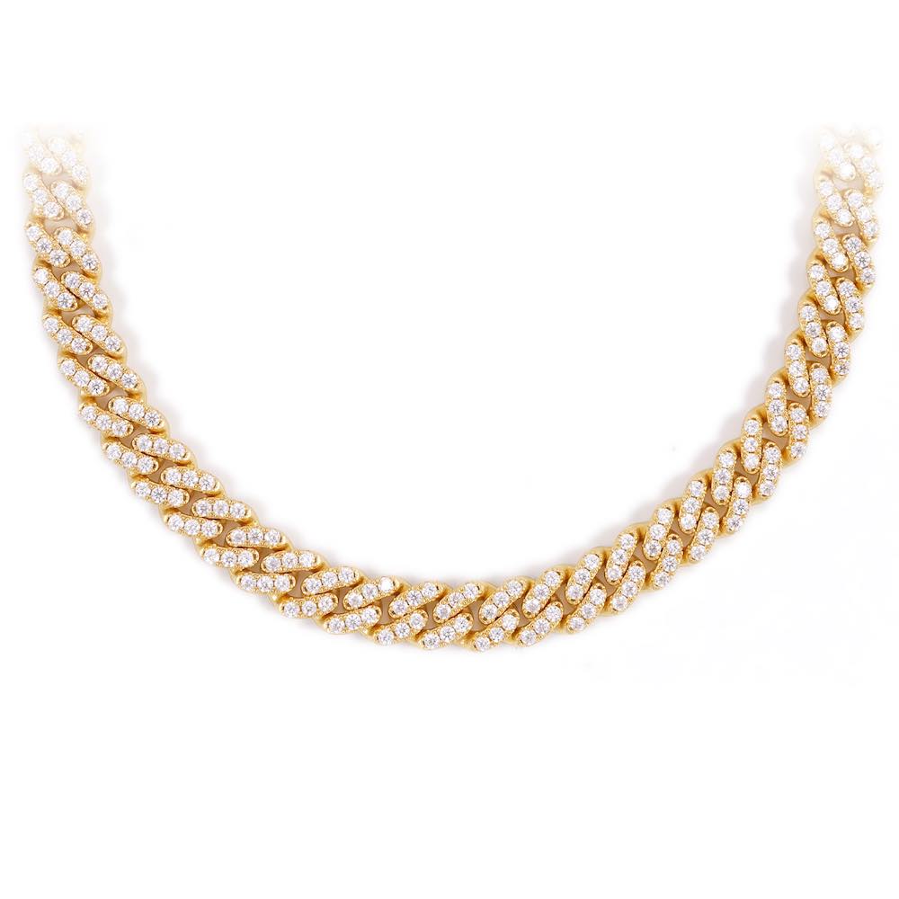 8MM Diamond Cuban Link Chain 14K Solid Gold、mySite、hinf8tx79