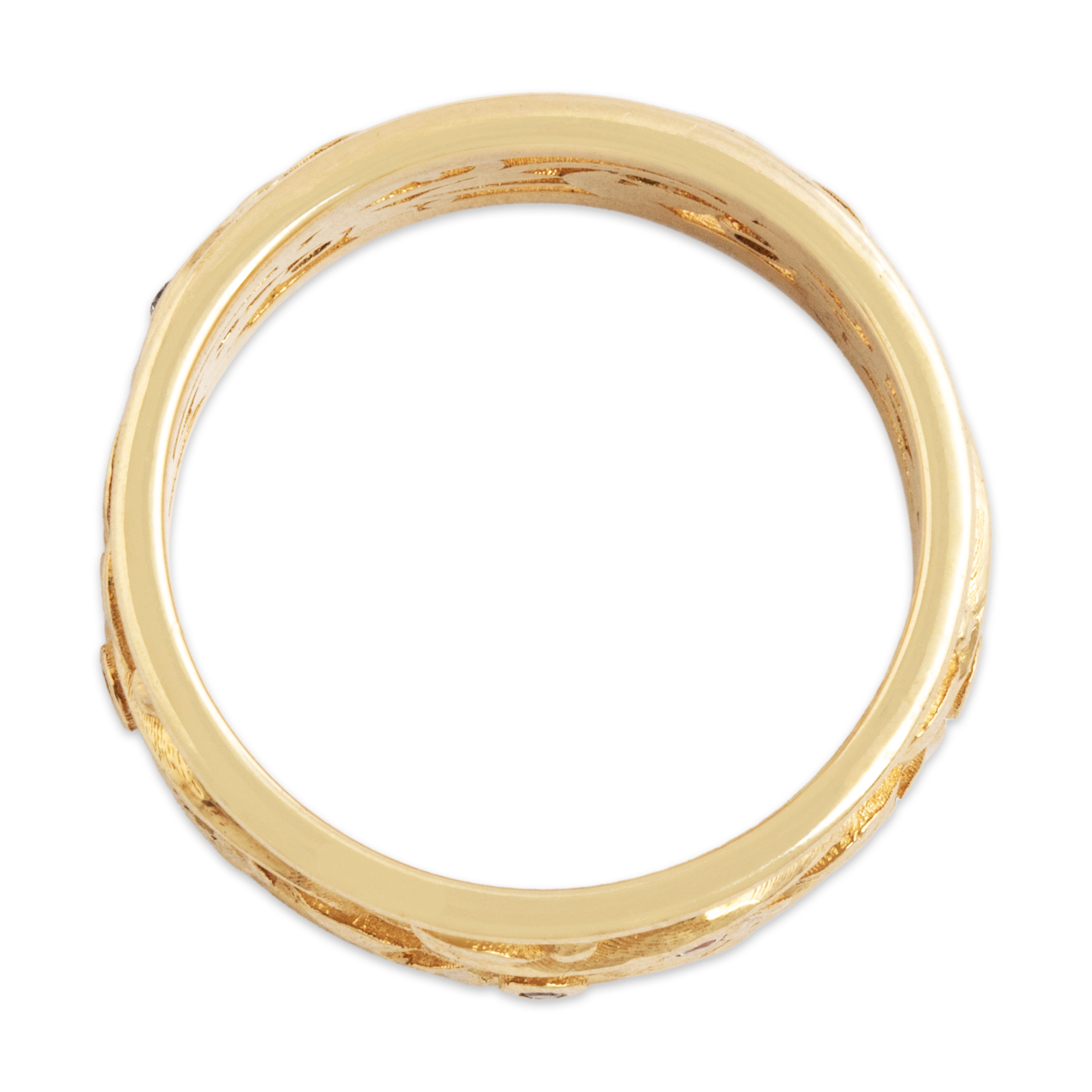 Vintage 14k Yellow Gold Diamond Openwork Vines Band Ring 7.75、mySite、hinf8tx79