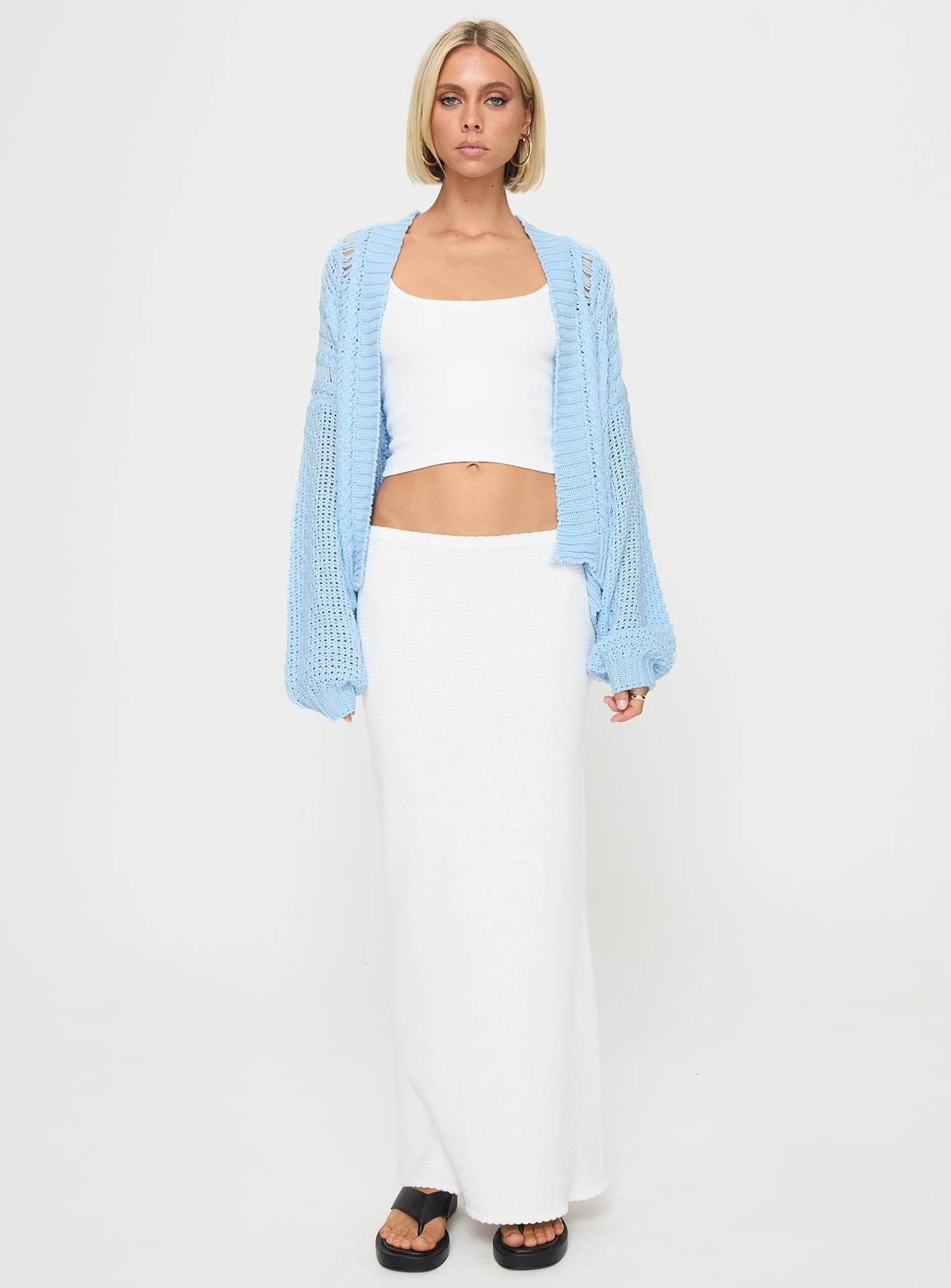 Abner Cable Cardigan Blue、mySite、solidvoid