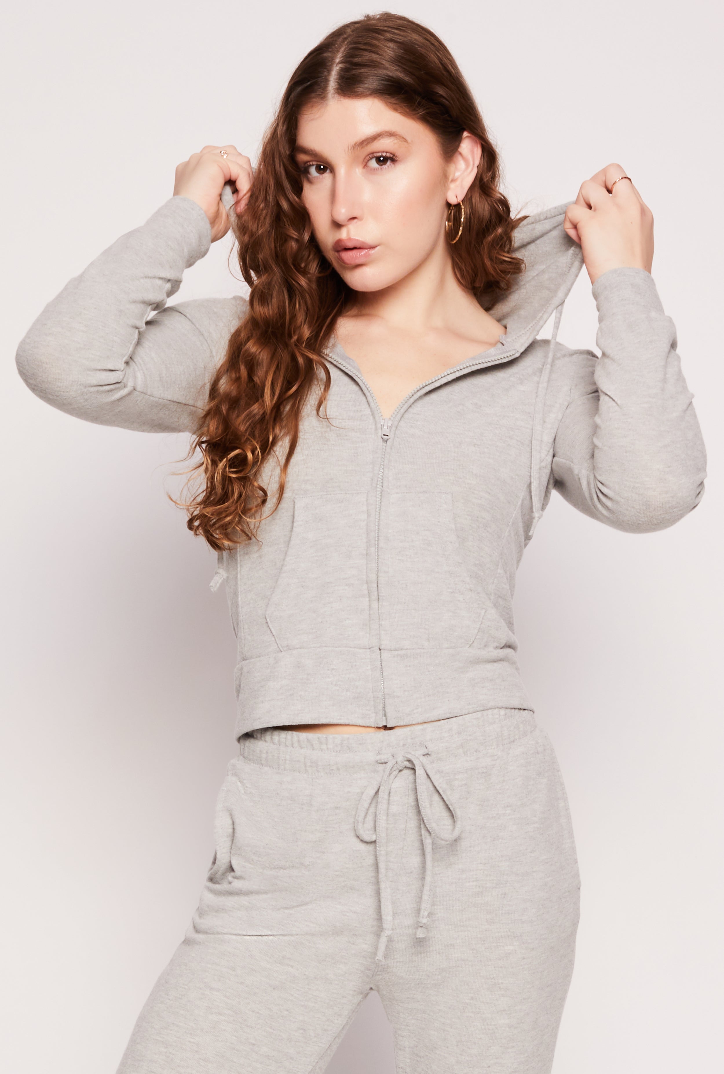 Daisy Brushed Knit Zip Front Hoodie、mySite、camillekostekn