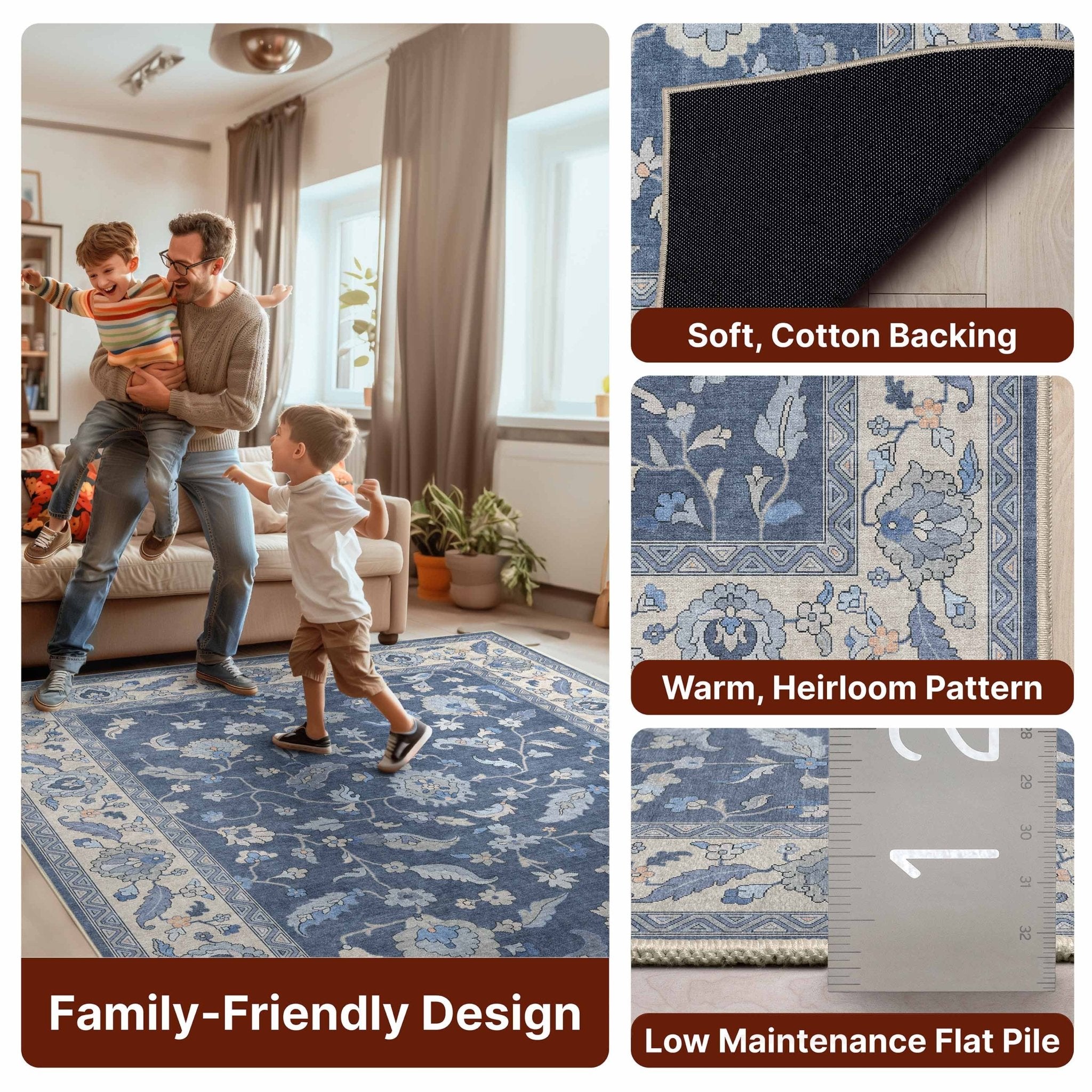 Mardin Modern Vintage Boho Rug for Living Room Bedroom Dining Room ,Easy Clean、mySite、gigharbornorthrealestate