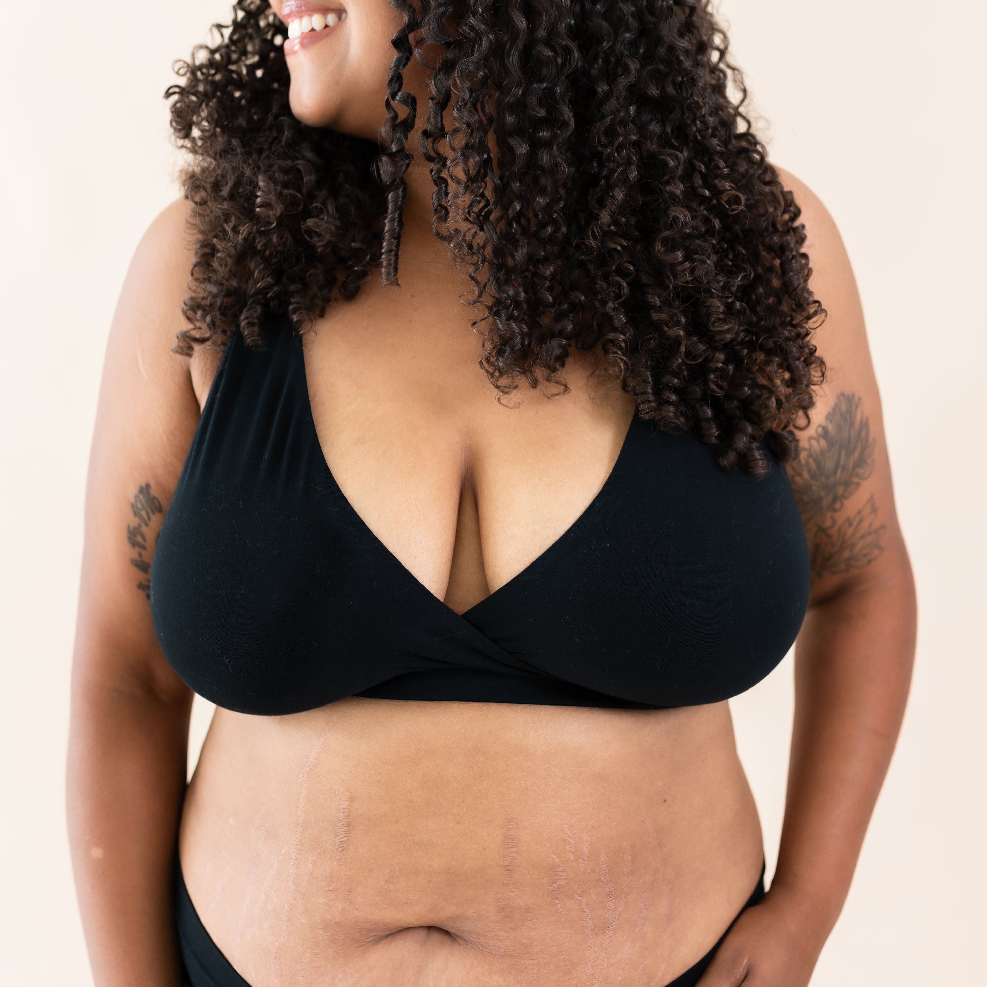  Women's Cross Front Bralette in Midnight、mySite、layawaytickets