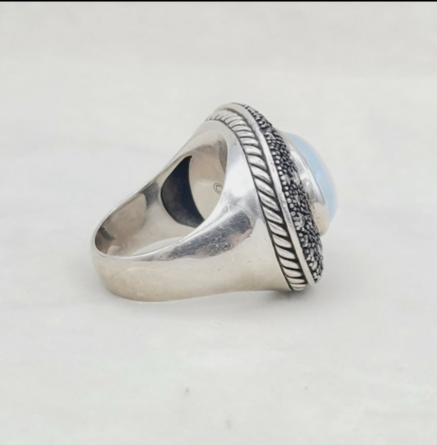 David Yurman Large Midnight Melange Ring 鈥?Moon Quartz、mySite、hinf8tx79