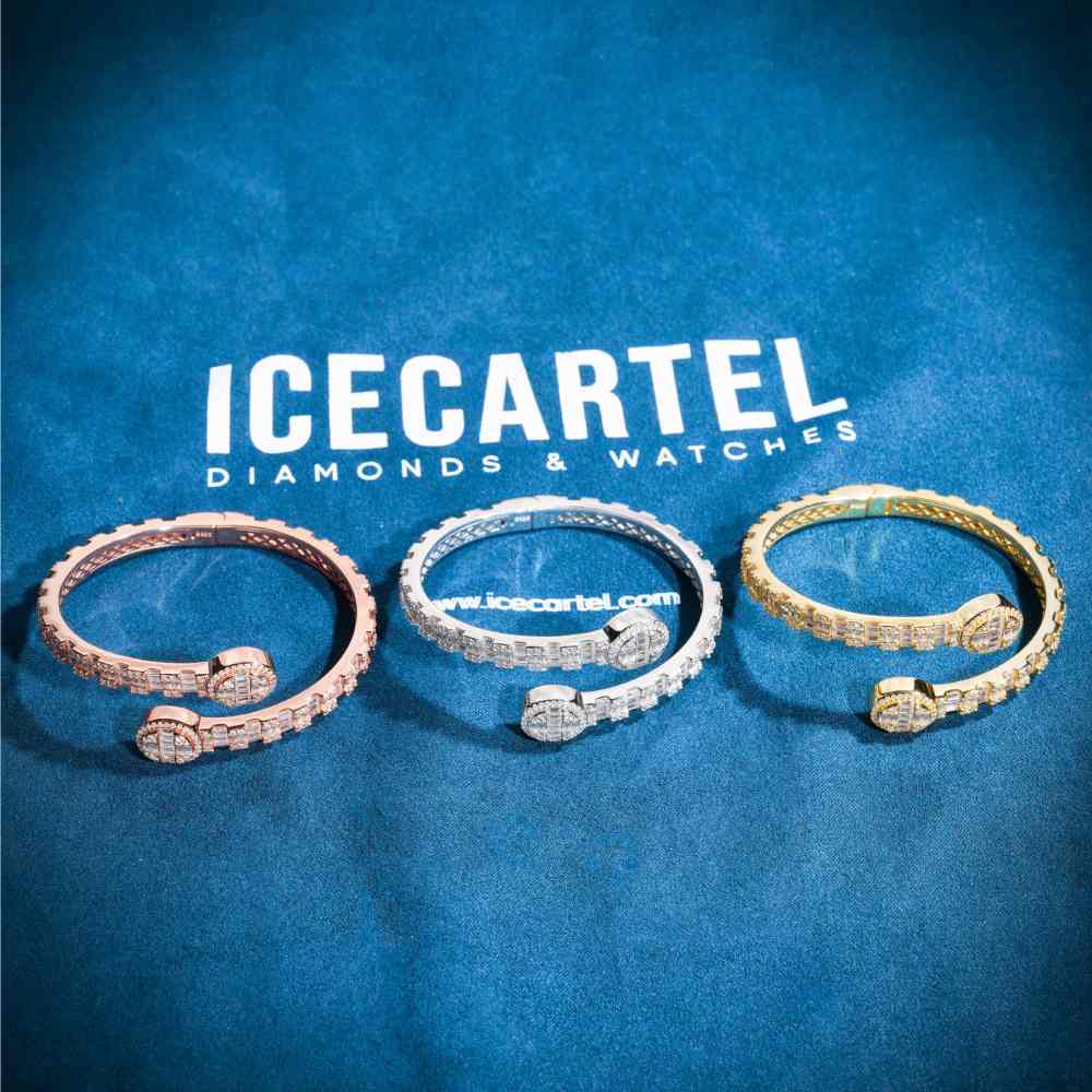 Circle Baguette Moissanite Bangle Bracelet 14K Gold、mySite、hinf8tx79