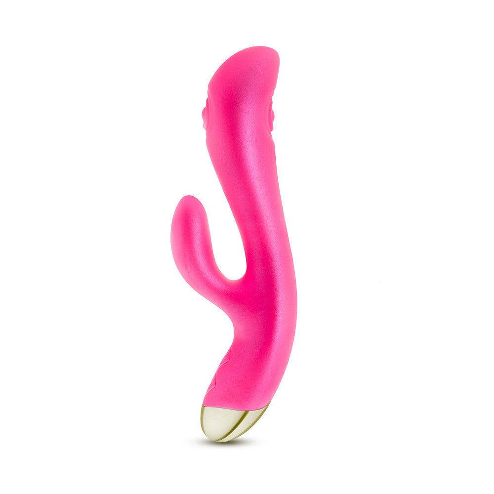 Aria By Blush® | Pleasin' AF: Clitoris Stimulator + Dual Pulsations Fuchsia Silicone Vibrator、mySite、bottomscart
