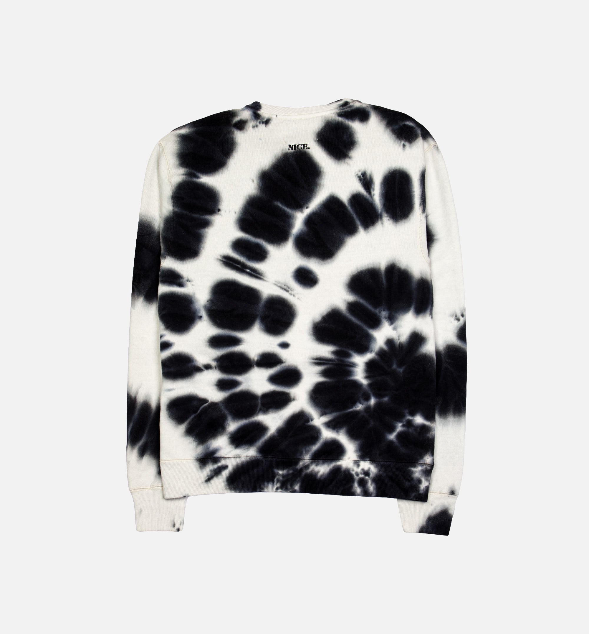 Nice Day Tie Dye Crewneck Mens Crew - Black/White、mySite、dreamappss