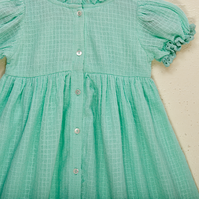 Cotton Dress For Girls | Printed | Mint Green、mySite、camillekostekn