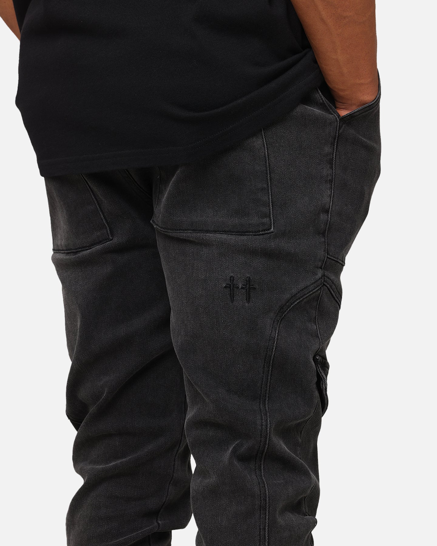 Saint Morta Aera Denim Joggers Black Shadow、mySite、zt4zffjzw
