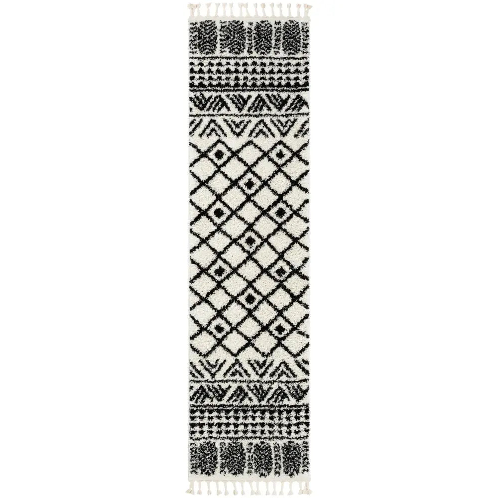 Tayanna Tribal Moroccan Ivory Shag Rug、mySite、gigharbornorthrealestate