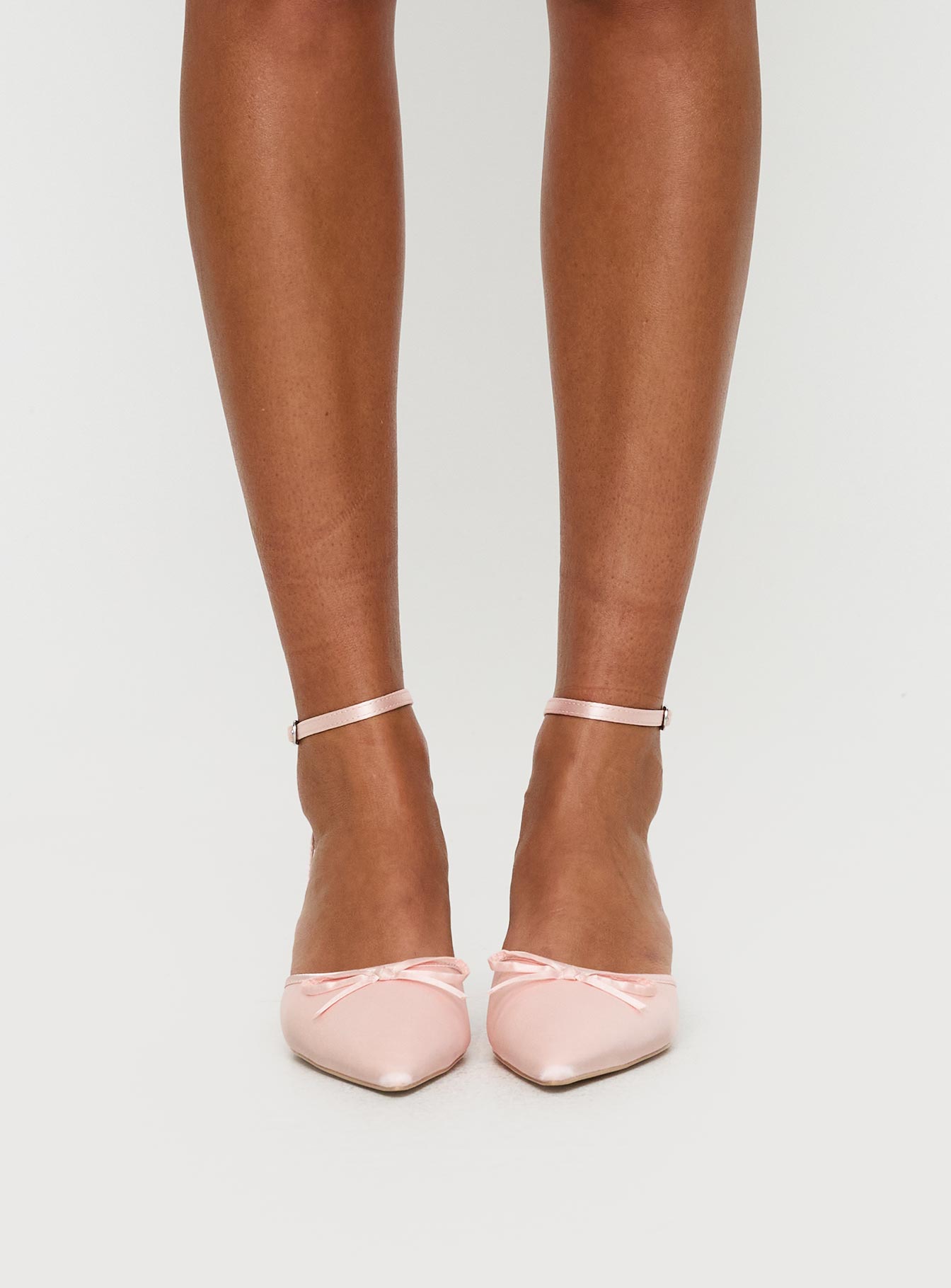 Clio Satin Pointed Toe Heels Baby Pink、mySite、solidvoid