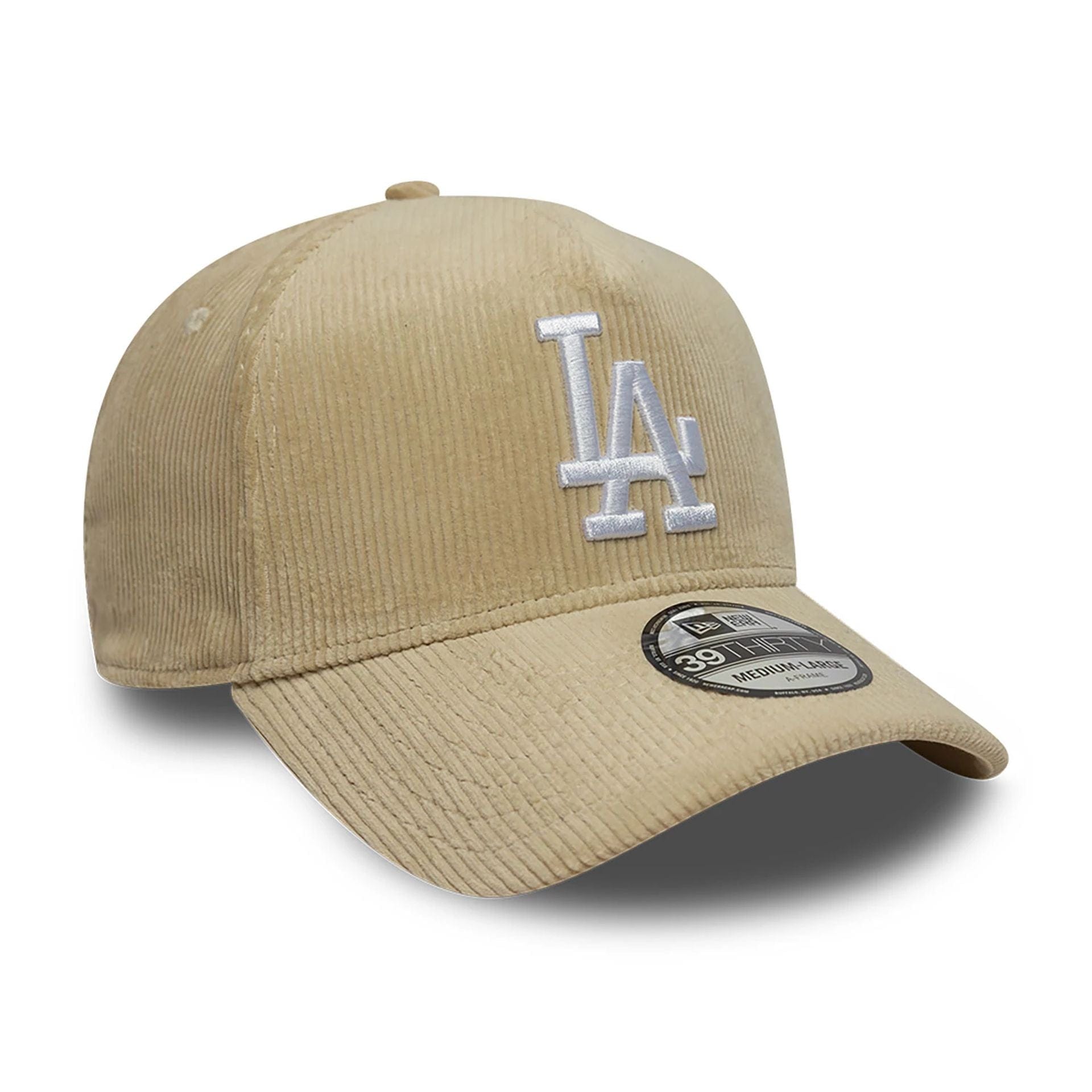 LA Dodgers MLB Cord Light Beige 39THIRTY A-Frame Stretch Fit Cap、mySite、vikingsvslions