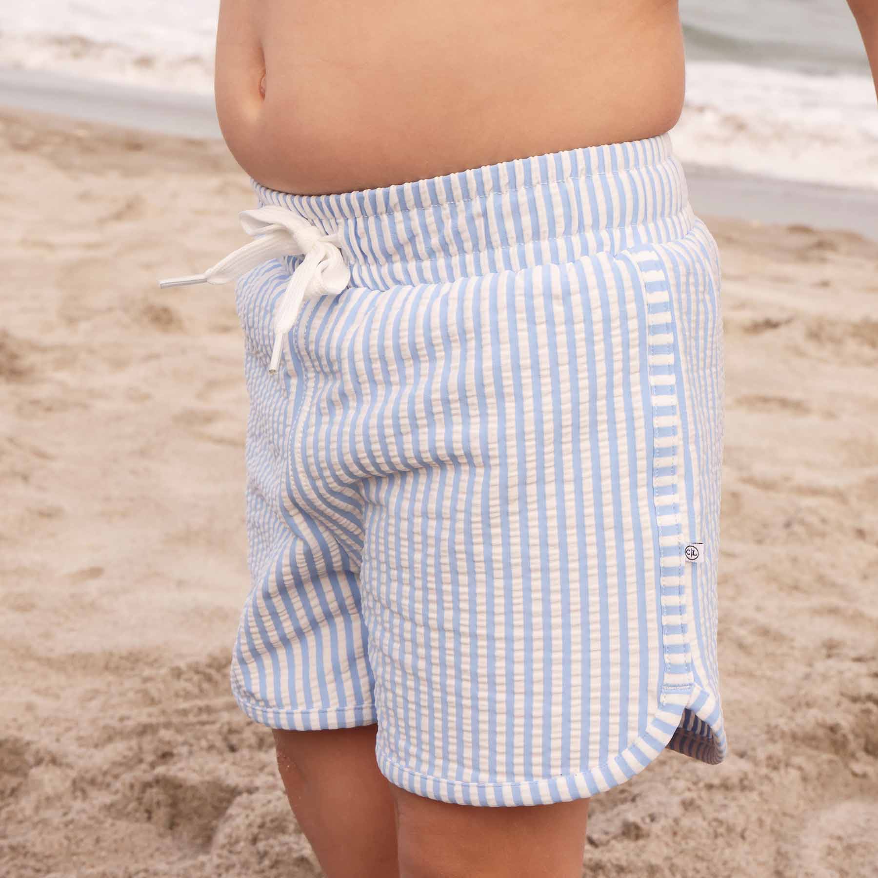  Boy's Swim Trunks | Seersucker Blue、mySite、layawaytickets