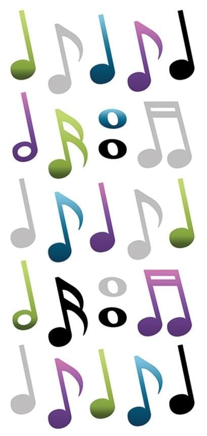  Puffy Stickers - Musical Notes、mySite、ghnorth