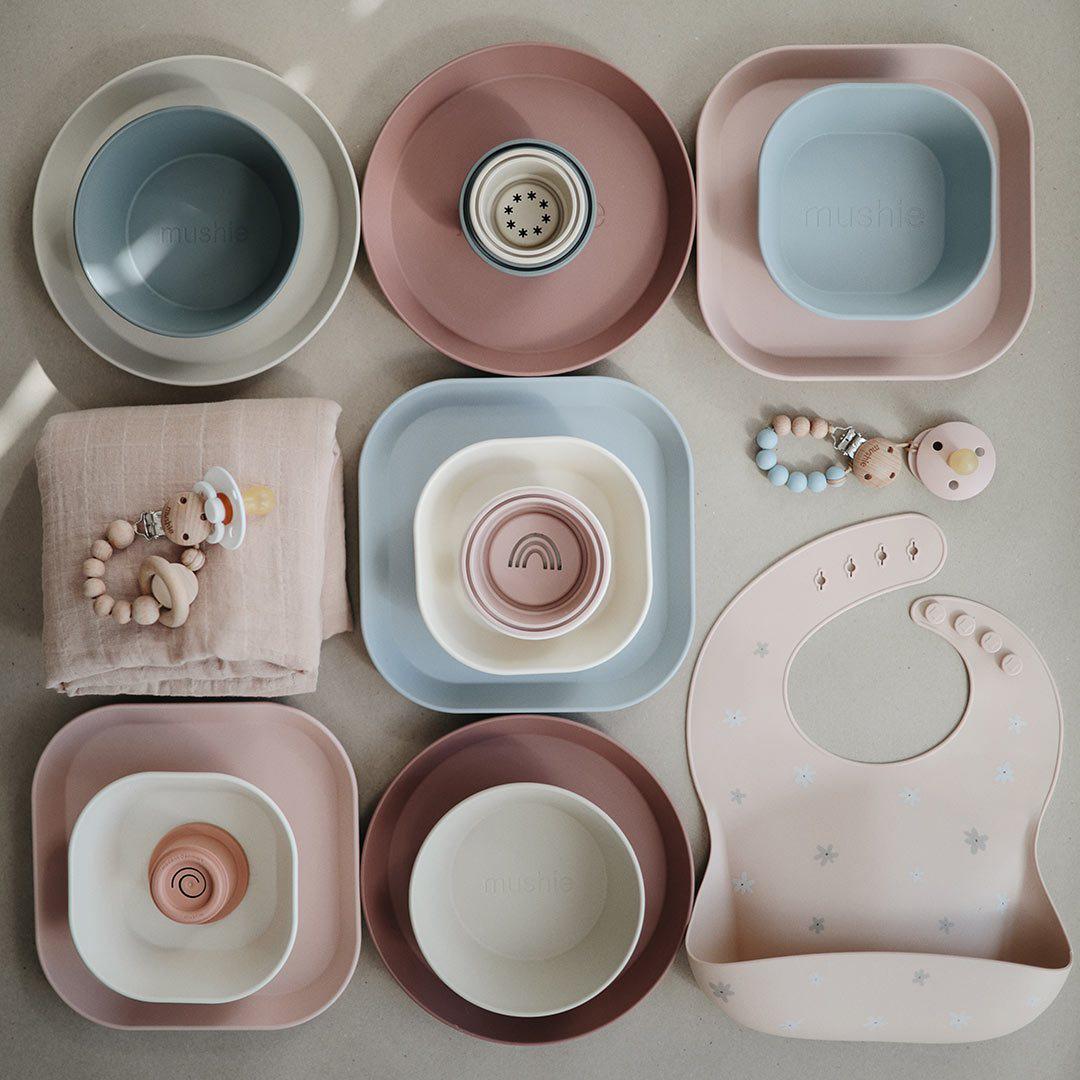  Mushie Square Dinnerware Bowls - Sage - 2 Pack、mySite、merchandisen