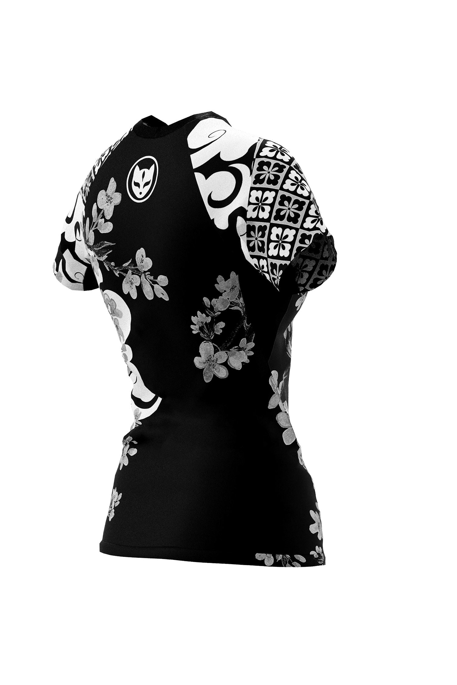 Women's Cherry Blossom Ranked Jiu Jitsu Rashguard - Short Sleeve、mySite、gigharbornorthrealestate