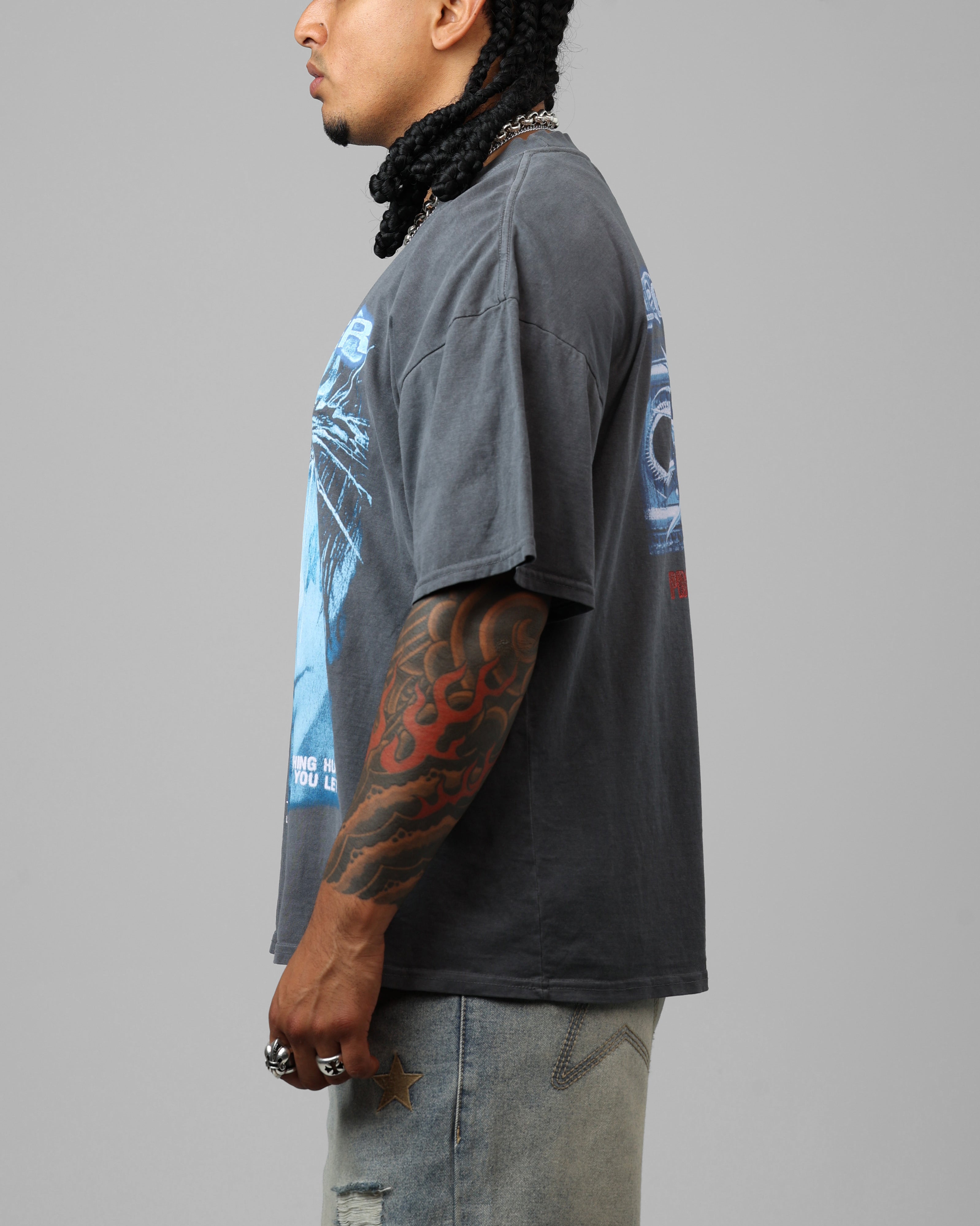 Loiter Project Dark Vintage T-Shirt Washed Charcoal、mySite、zt4zffjzw