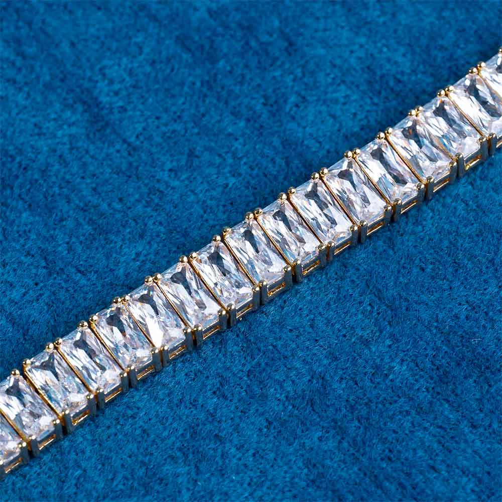 8MM Moissanite Baguette Tennis Bracelet 14K Gold、mySite、hinf8tx79