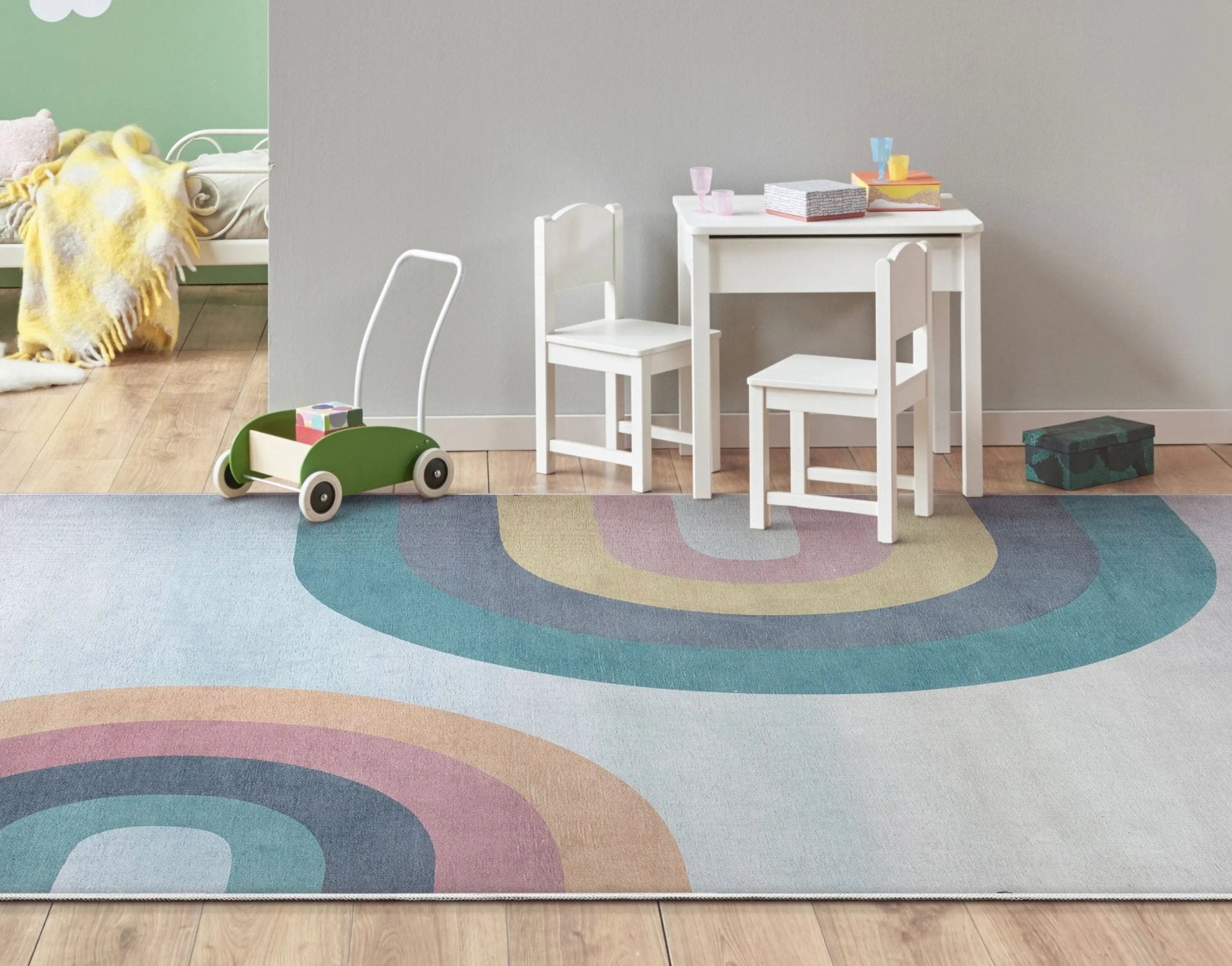 Kaleidoscope Rainbow Modern Multi Pastel Area Flat-Weave Rug、mySite、gigharbornorthrealestate