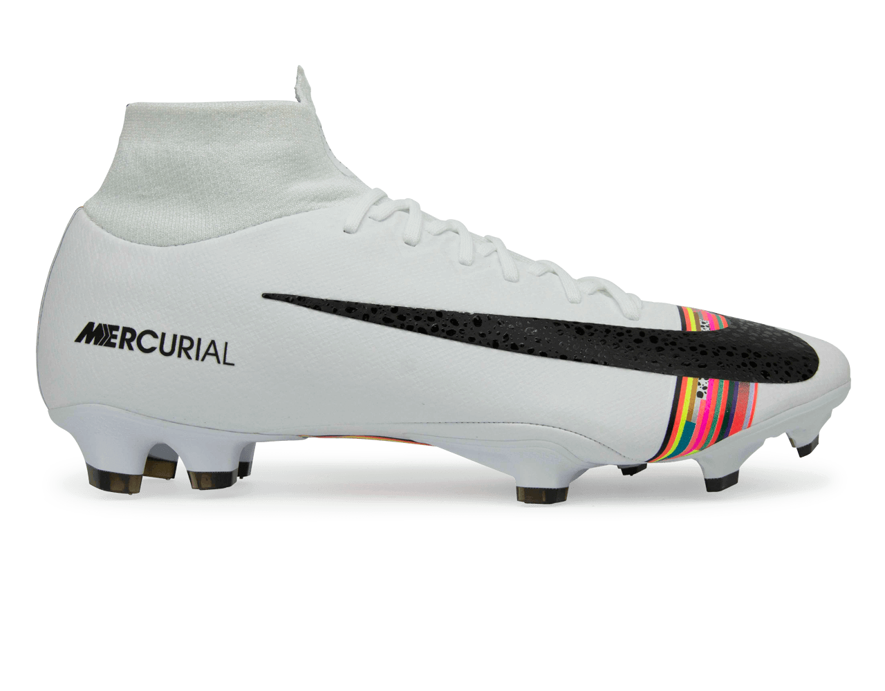Nike Men's Mercurial Superfly 6 Pro FG White/Black/Pure Platinum、mySite、noshort
