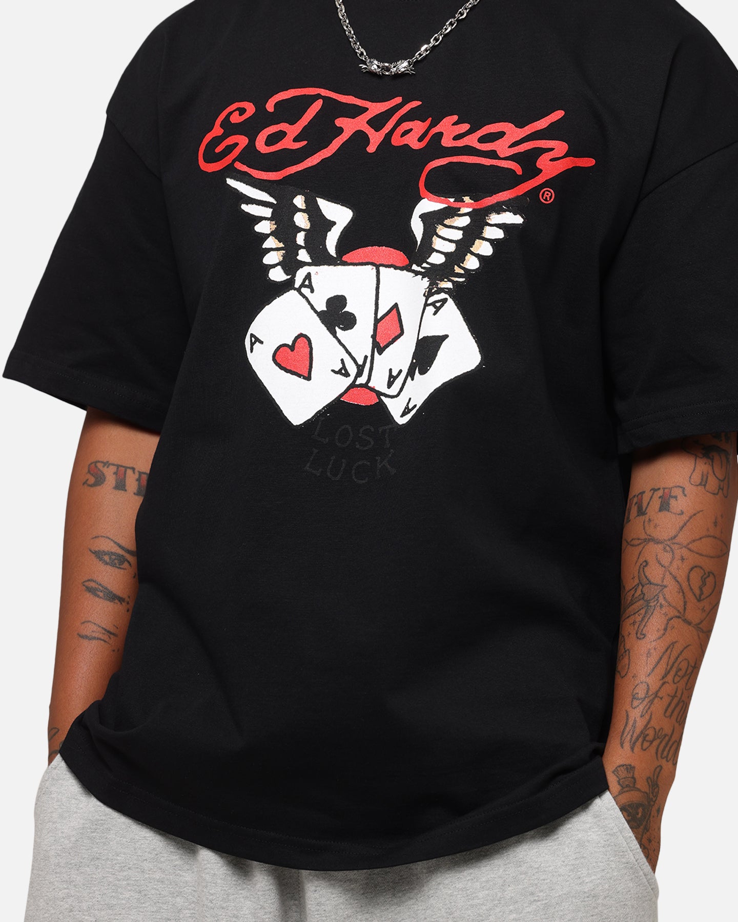 Ed Hardy Lost Luck T-Shirt Black、mySite、zt4zffjzw