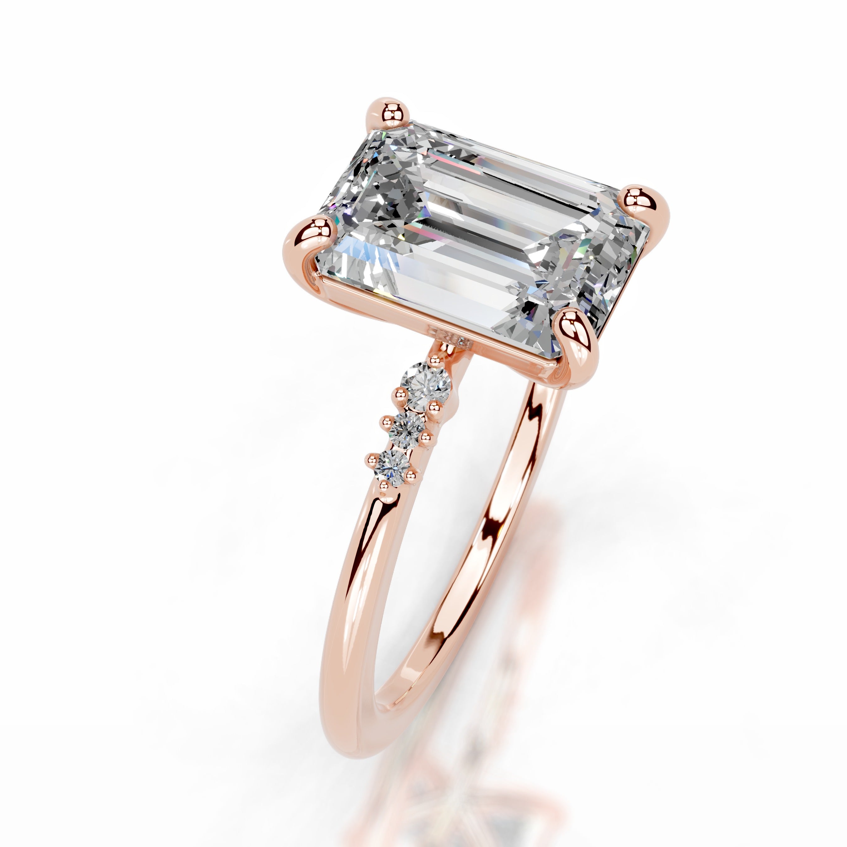 Hope Moissanite & Diamonds Ring - 14K Rose Gold、mySite、hinf8tx79