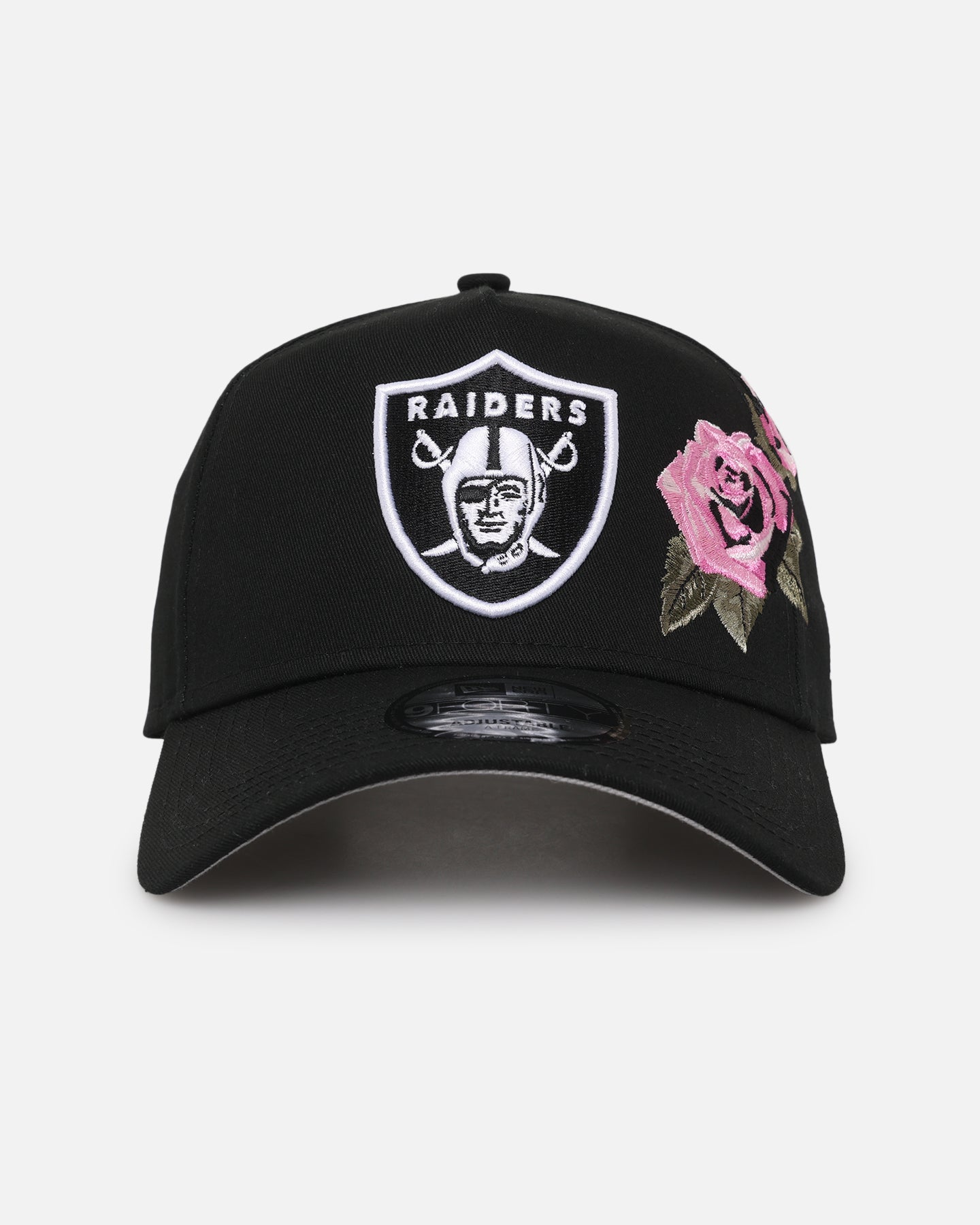 New Era Las Vegas Raiders 'Pink Rose Embroidery' 9FORTY A-Frame Snapback Black/Pink、mySite、zt4zffjzw