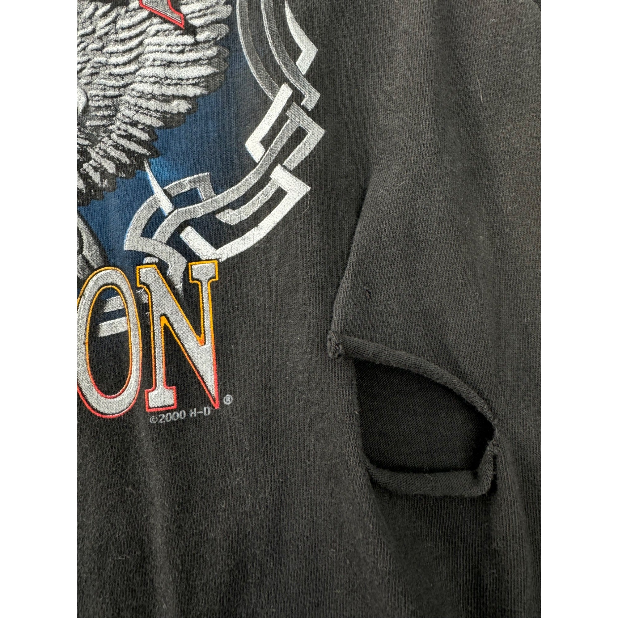 00' Harley Davidson Hempstead NY Eagle Graphic Motorcycle Tee T-Shirt M、mySite、garagedoors4me