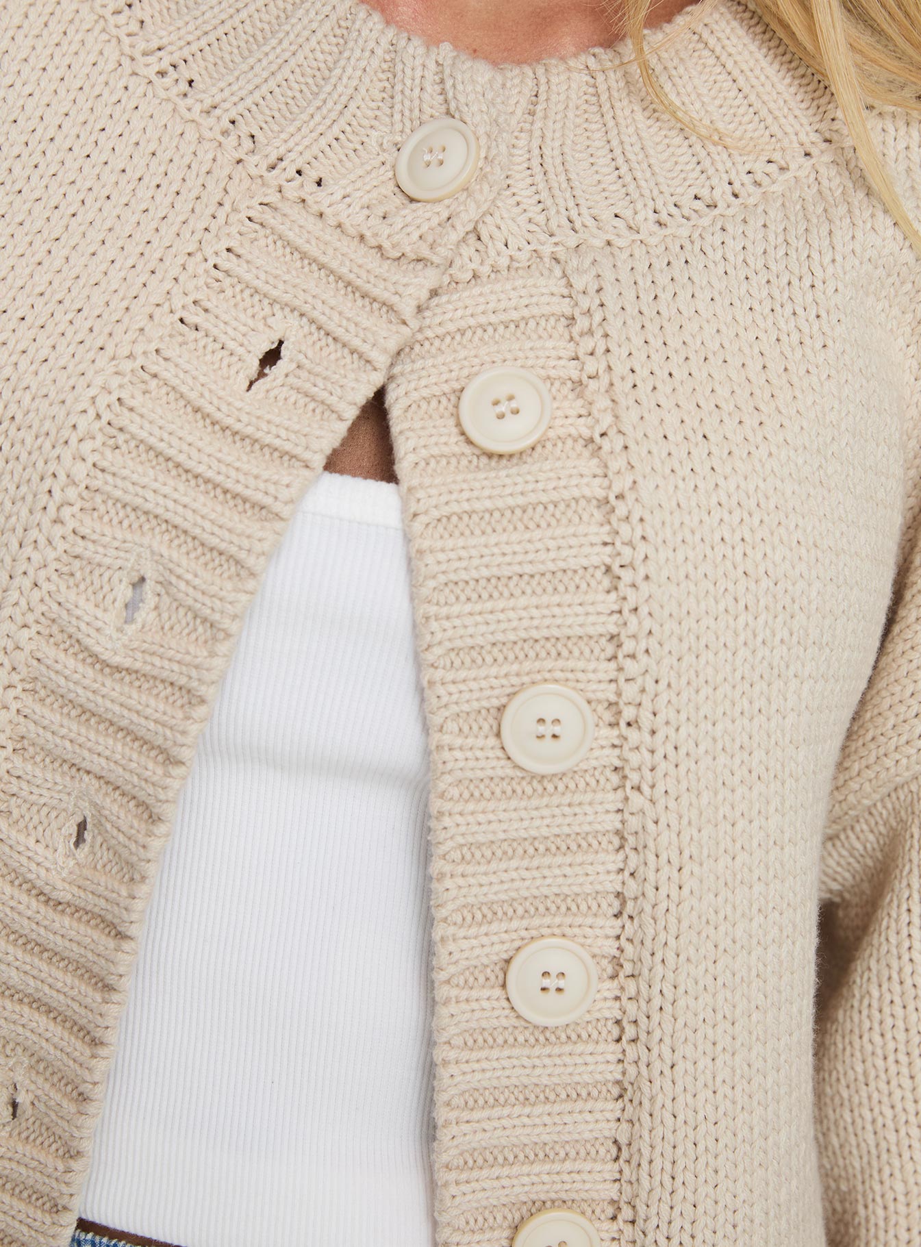 Edern Cardigan Cream、mySite、solidvoid