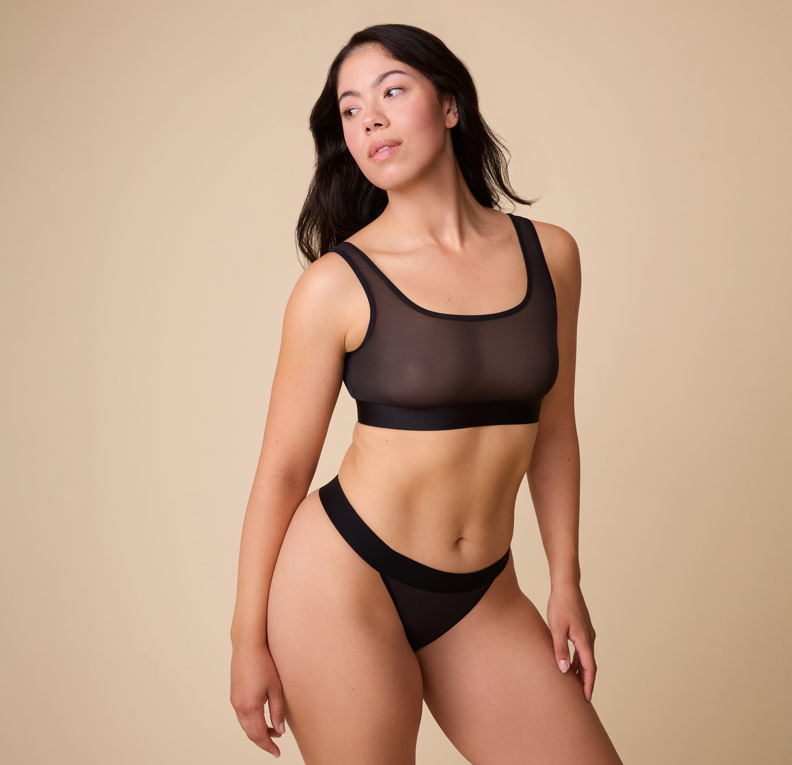 ComfortMesh™ Thong - Black、mySite、bengalsvssteelers