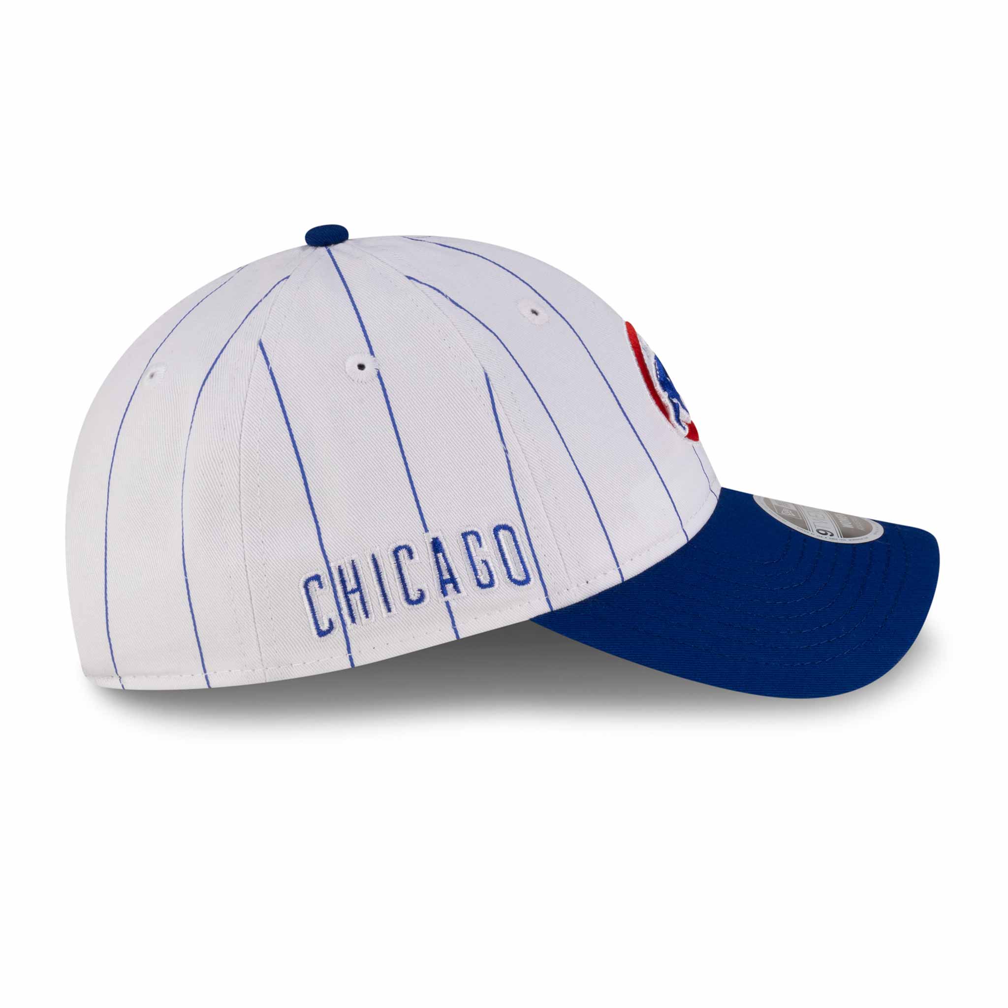 Chicago Cubs New Era 9FORTY Women's White Pinstripe Walking Bear Adjustable Cap、mySite、vikingsvslions