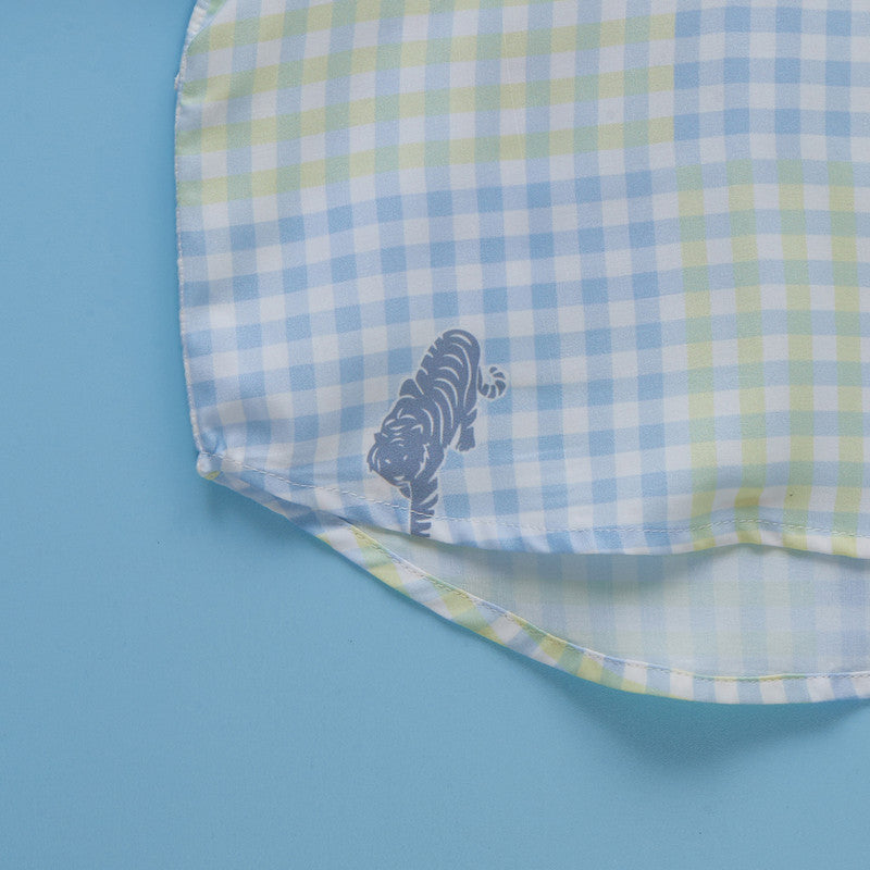 Cotton Shirt For Boys | Printed | Sky-Blue、mySite、camillekostekn