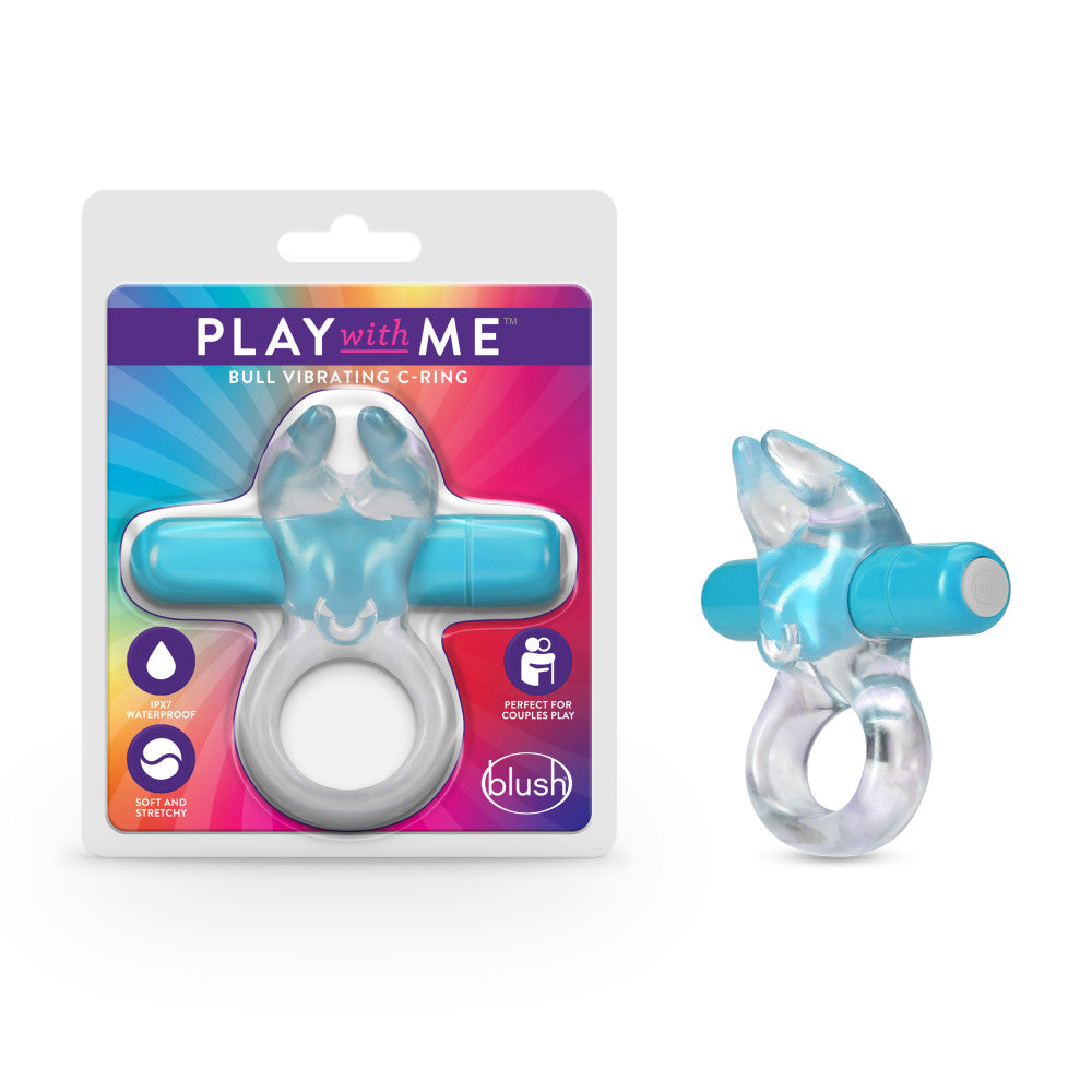 Play With Me By Blush® | Bull: Blue Vibrating Penis Ring、mySite、bottomscart