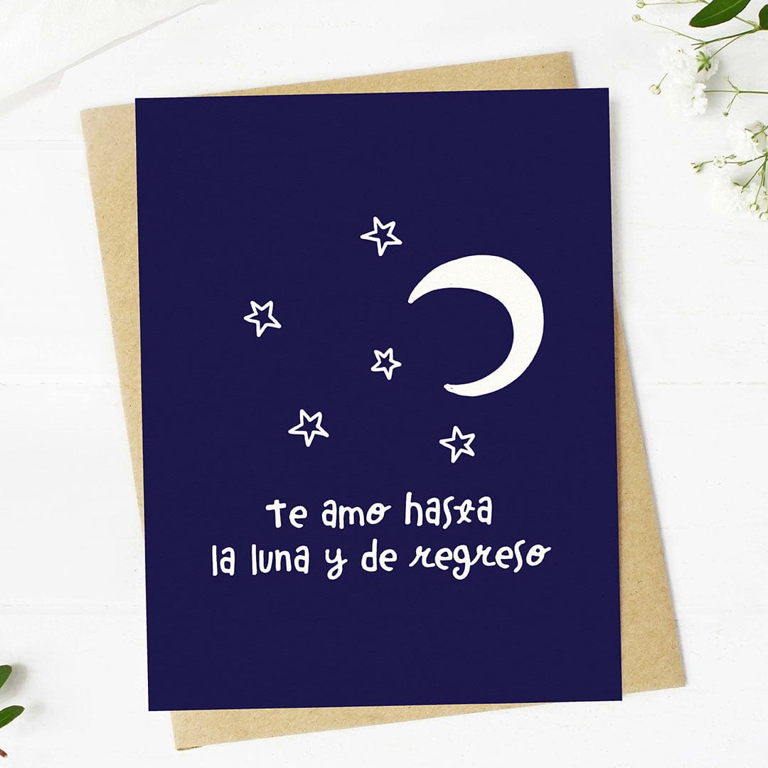  Te amo hasta la luna y de regreso Spanish Birthday Card、mySite、ghnorth