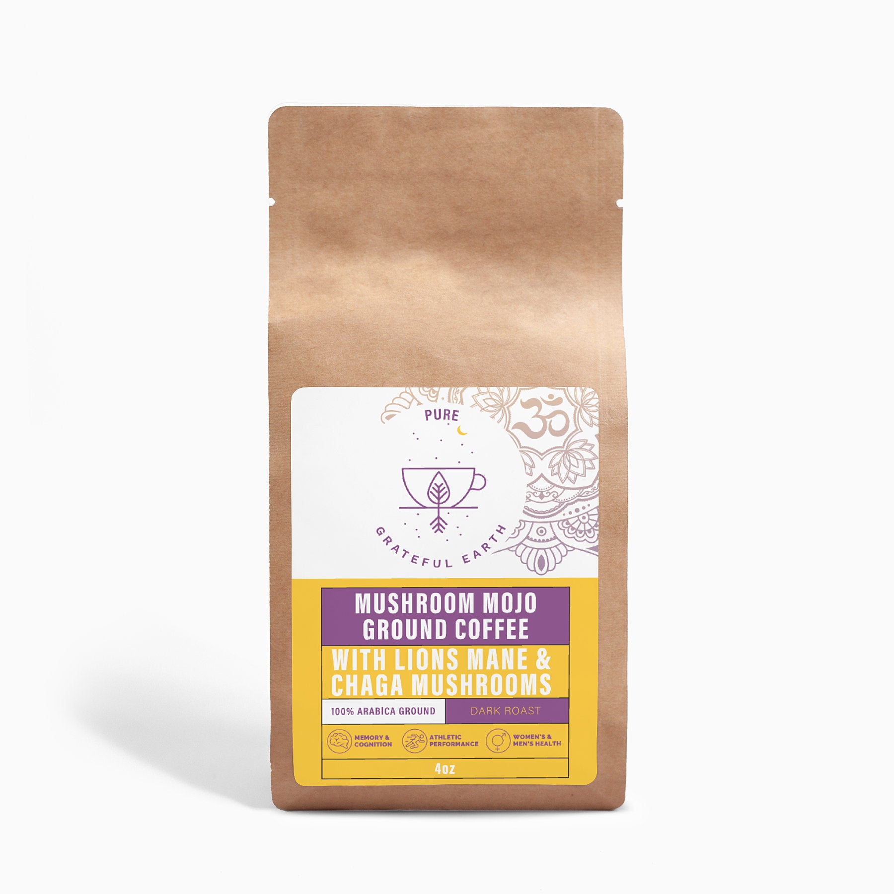 Mushroom Mojo Ground Coffee - Lion's Mane & Chaga Fusion (4oz)、mySite、gigharbornorthrealestate