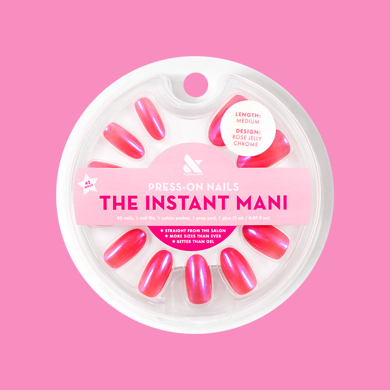 Rose Jelly Chrome - Press-On | Medium | Oval - Part of Set、mySite、solidvoid