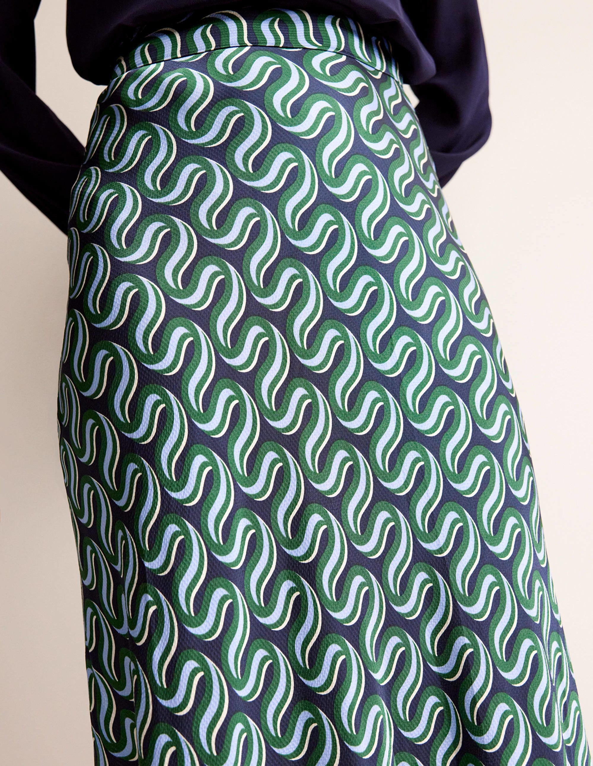  Cecelia Midi Skirt-Amazon Green, Ribbon Wave、mySite、ashleygrahame