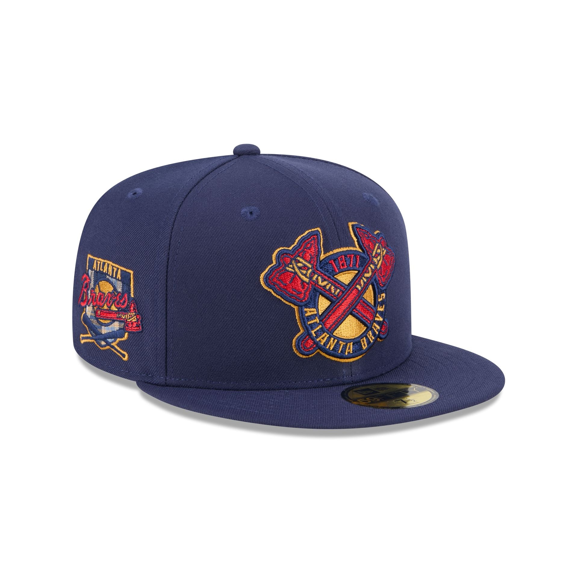 Atlanta Braves Blue Tartan 59FIFTY Fitted Hat、mySite、vikingsvslions